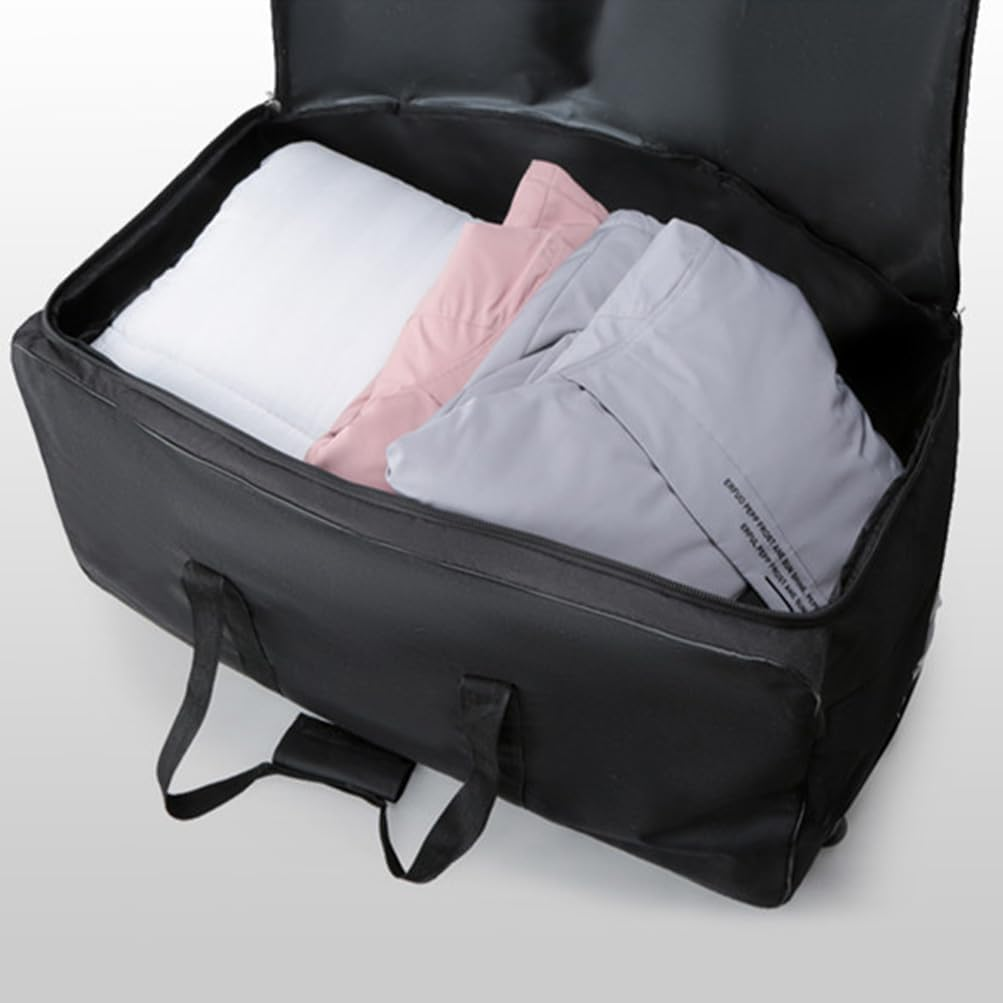 HHWRT Duffel Bag Wheels Rolling Deployment Wheeled Military, Suitcase Heavy-Duty Extra Military Travel Bag Large Deployment Bag Capacity Black image number 3