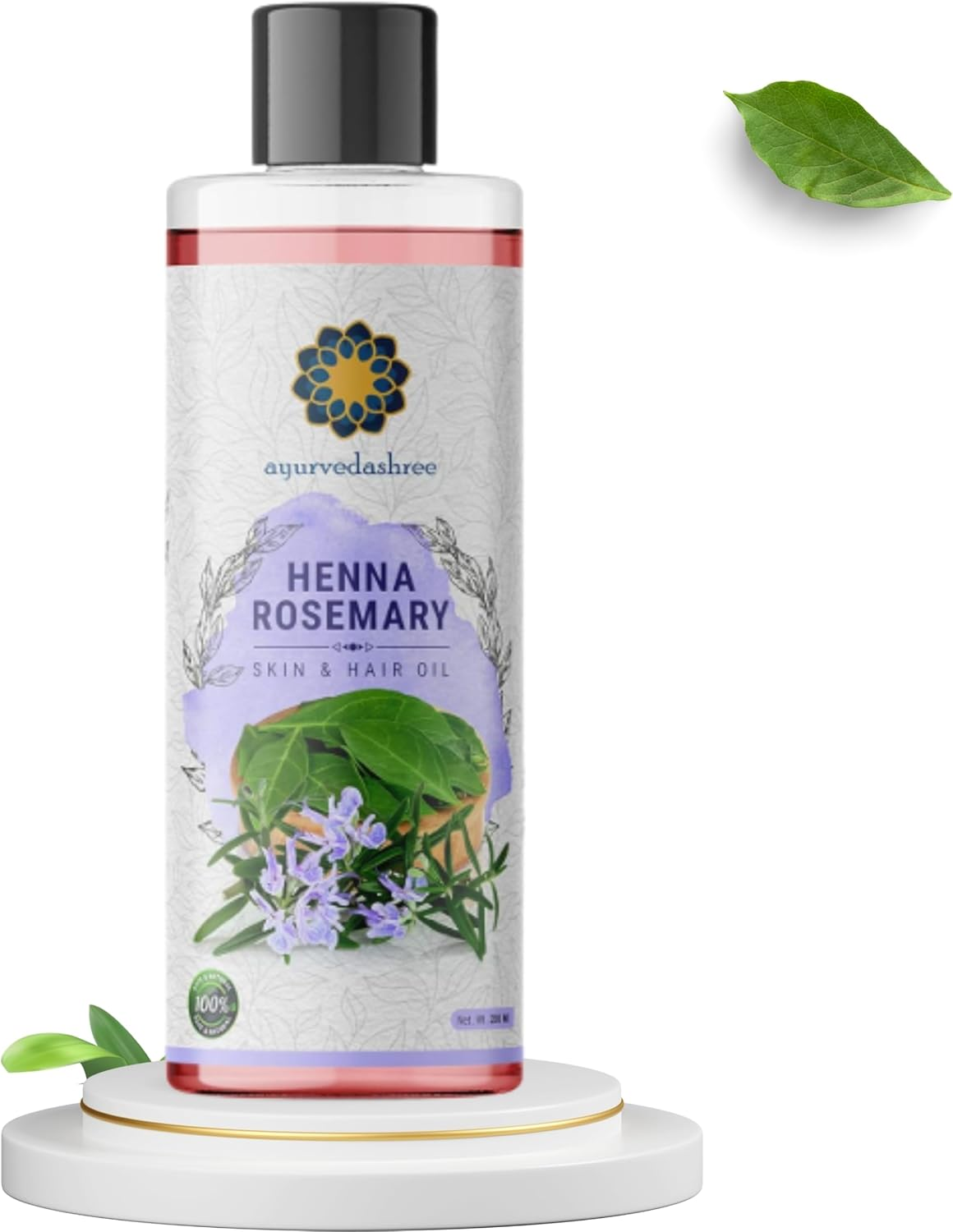 AYURVEDASHREE Henna Rosemary Hair Oil 200 Ml 6.76 Fl Oz with Neem Oil Shikakai Oil Bhringraj Oil Amla Oil Brahmi Oil Sesame Oil Olive Oil & Sunflower Oil&hellip; image number 6