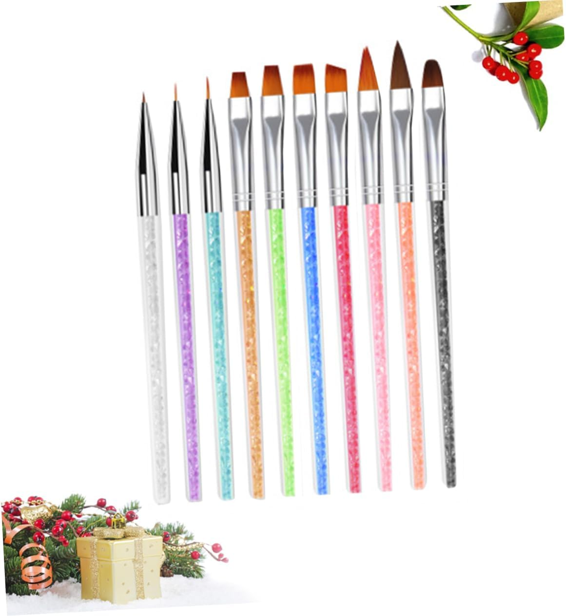 Minkissy 10Pcs Nail Art Pens Precision Nail Line Drawing and Painting Brush for Home and Salon Use Fine Detail Manicure Accessories image number 3