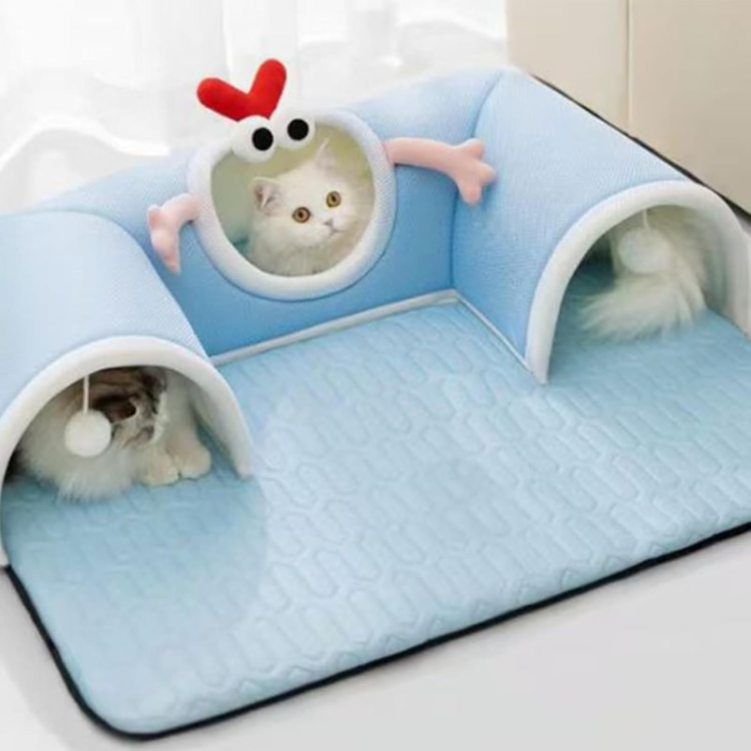 Tunnel for Cats - Large Cat Nest Bed Play Tunnel | Breathable Furniture Interactive Toys Sleeping Mat for Small Animal Kitten Bunny Indoor Apartment Home Enrichment Boredom image number 2