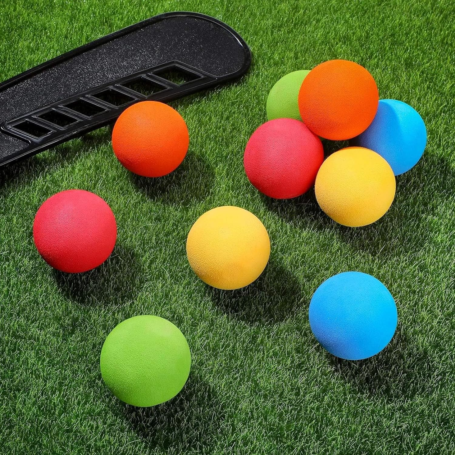 10Pcs Foam Mini Hockey Balls for Kids Indoor Training, Colorful Soft Foam Ball Sports Assorted Colors, 2 Inch Floor Balls for Mini Stick Nets Party