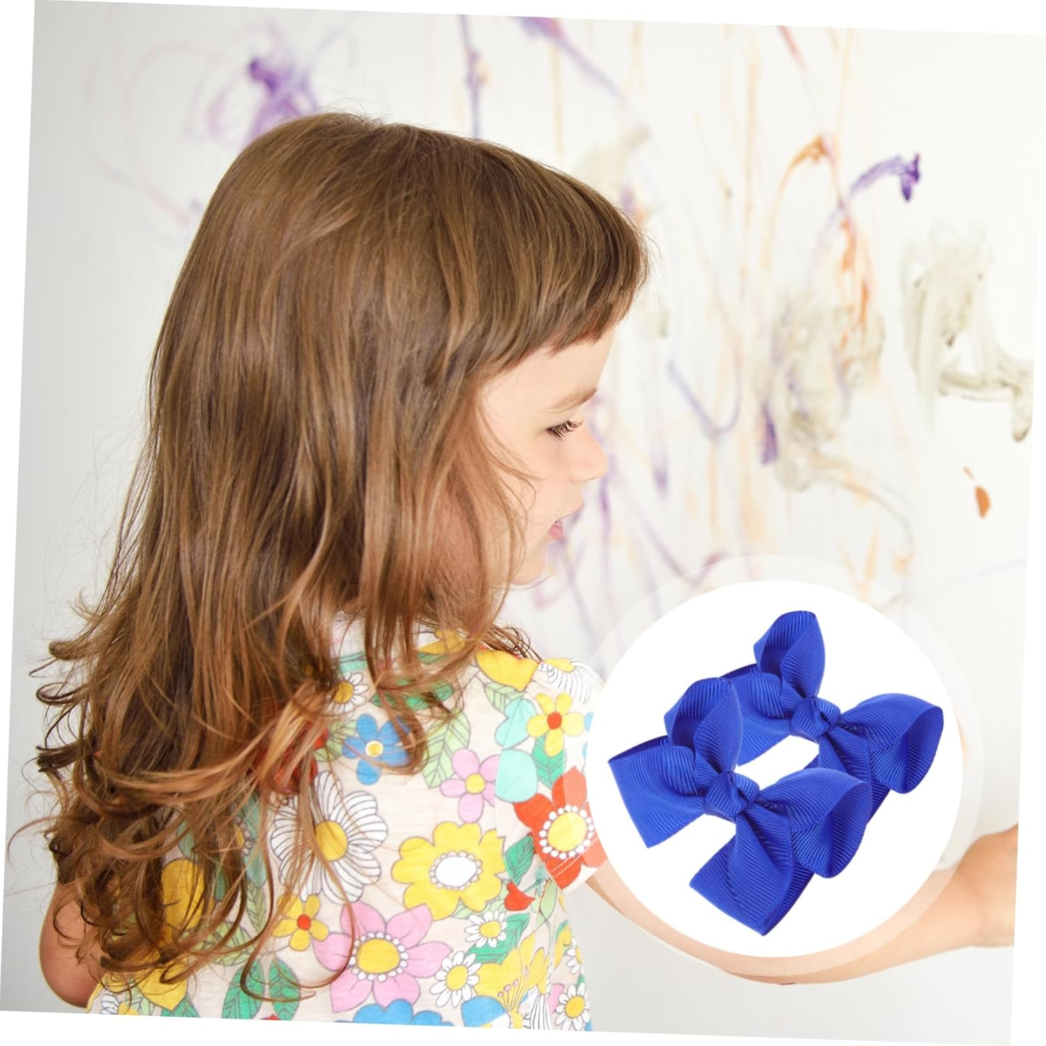 COOLHIYA 36 Pcs Barrettes Mini Bow Hairpin Girl Hair Accessories Royal Blue Hair Accessories Blue Hair Bow Bulk Blue Bows Hair Clips for Hair Bows for Ribbons Navy image number 4