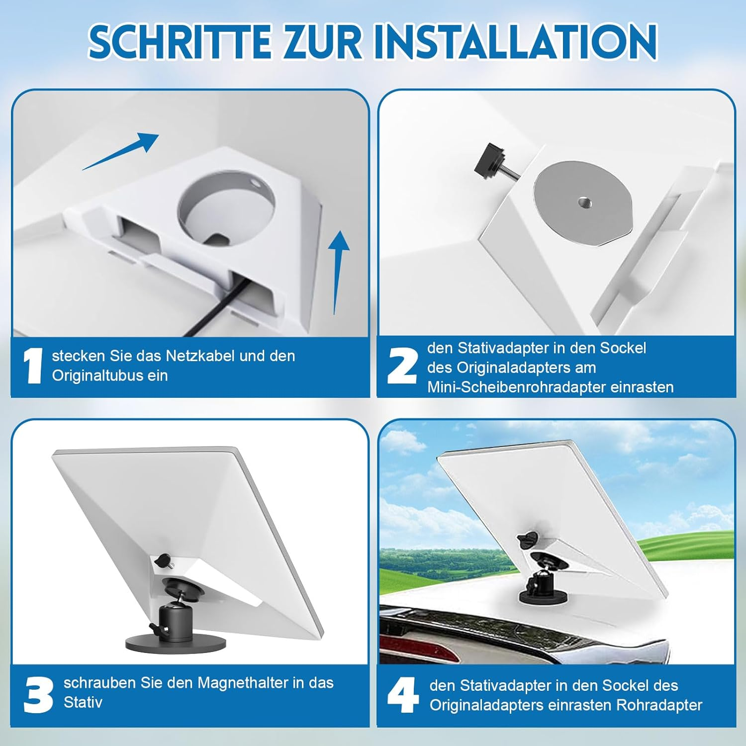 LOMGDOVC Starlink Mini Aluminum Alloy Tripod Adapter 1/4"-20 Thread Compatible with Standard Tripods, Ideal for Motorhome, Outdoor, Camping image number 1