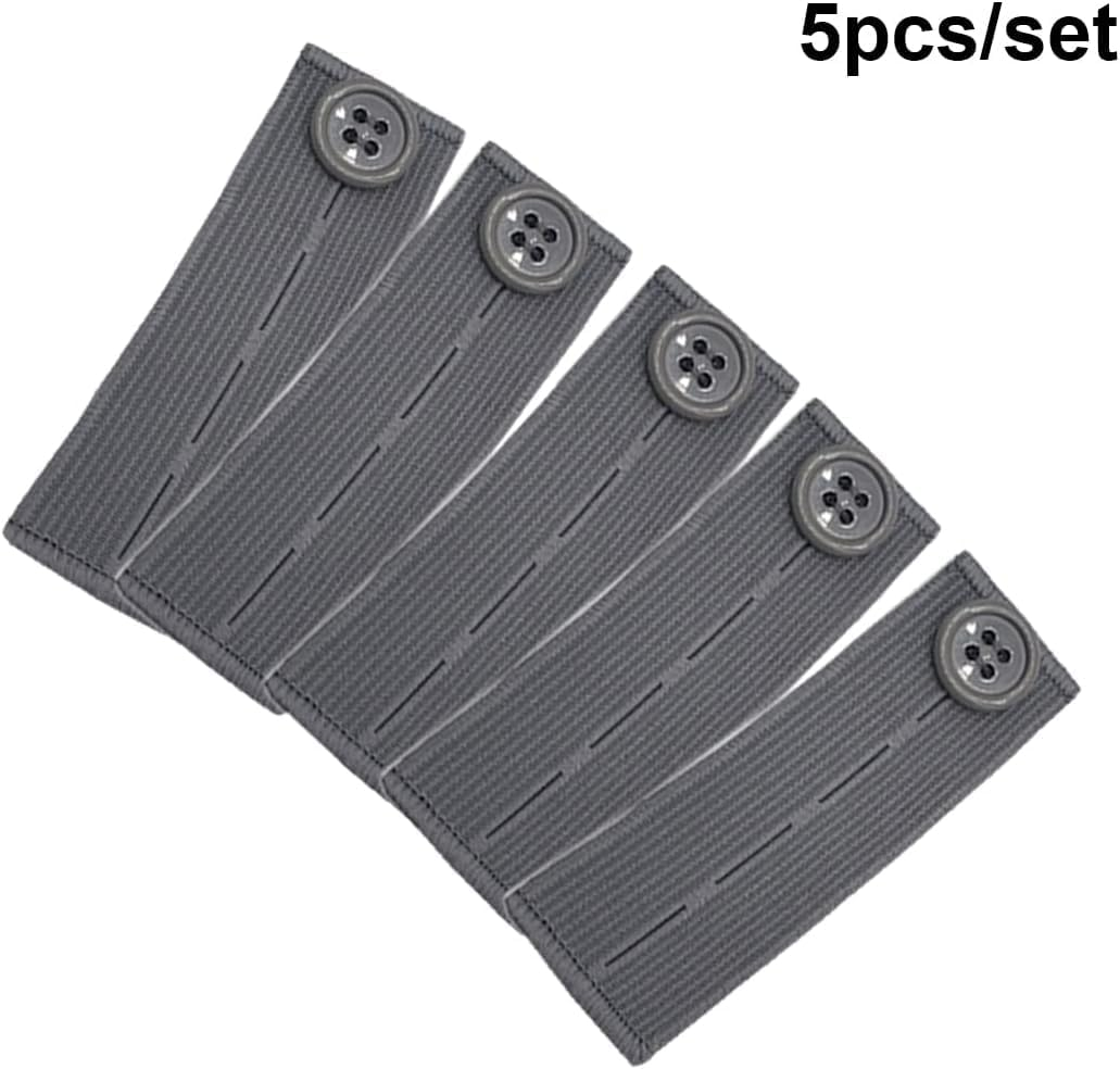 For Belly Band Comfortable Maternity Pants Extender Pant Button Extenders Waistband Clothes Extension Washable Jeans Accessory, Gray image number 4