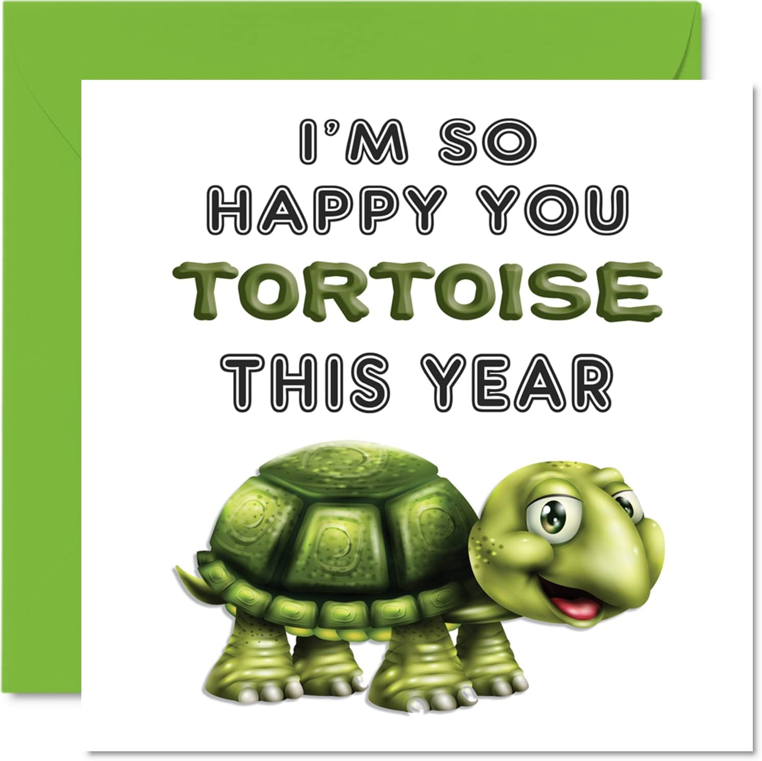 Teacher Thank You Cards - I'M so Happy You Tortoise This Year - Thankyou Cards for Teacher Her or Him, Humorous Teacher Appreciation Card, 145Mm X 145Mm Thank You Greeting Cards for Teachers Gifts image number 4