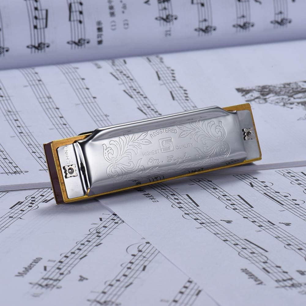 1072-G Folkmaster Standard 10-Hole Diatonic Harmonica Key of G 20 Tone for Beginner Student G image number 5