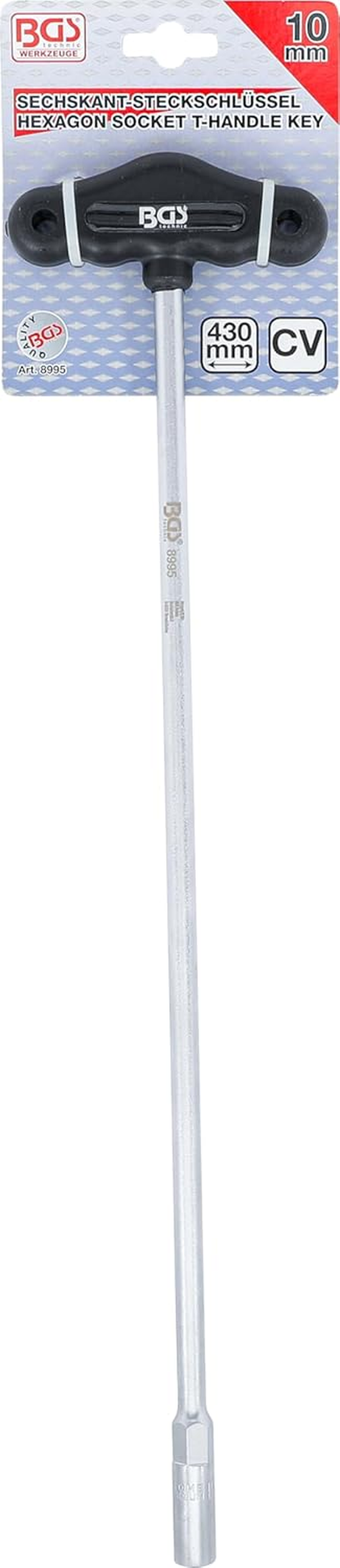 BGS 8995 | Socket Spanner with T-Handle, Hexagonal, Length 430 Mm, SW 10 Mm image number 3