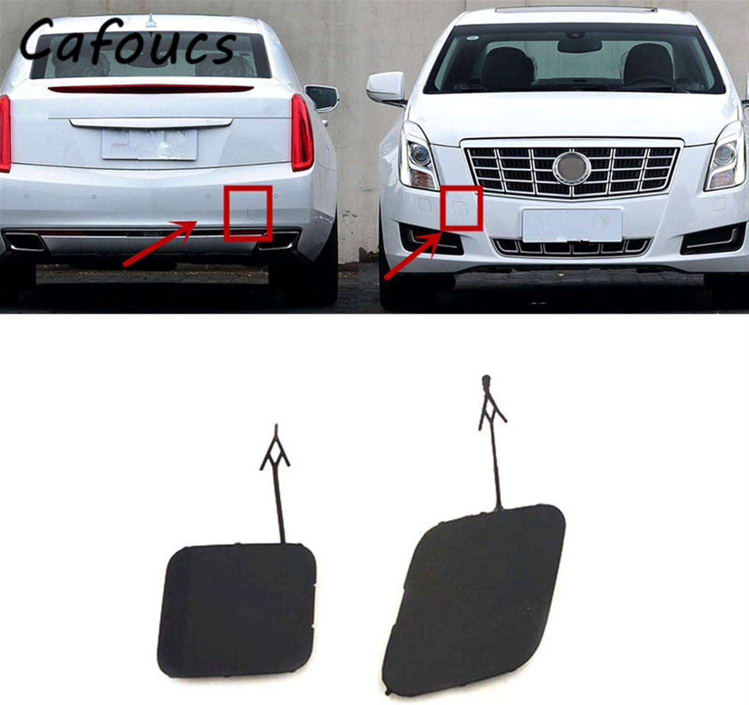 Cafoucs Front/Rear Bumper Cover Tow Hook Eye Cap, for Cadillac, XTS 2013-2017 Tow Hook Cover(Front) image number 1