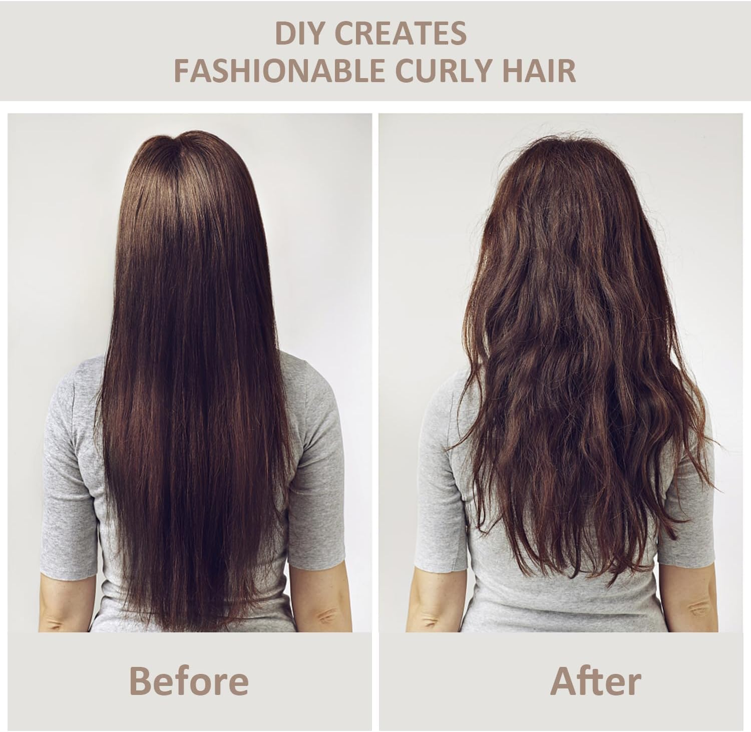 2 Sets Heat Free Curling Irons with 2 Pieces Satin Hair Ties, DIY Styling Tools, Satin Curling Iron Headband, Adjustable Curling Iron Cover Set, Lazy Curling Set (Champagne Color) image number 5