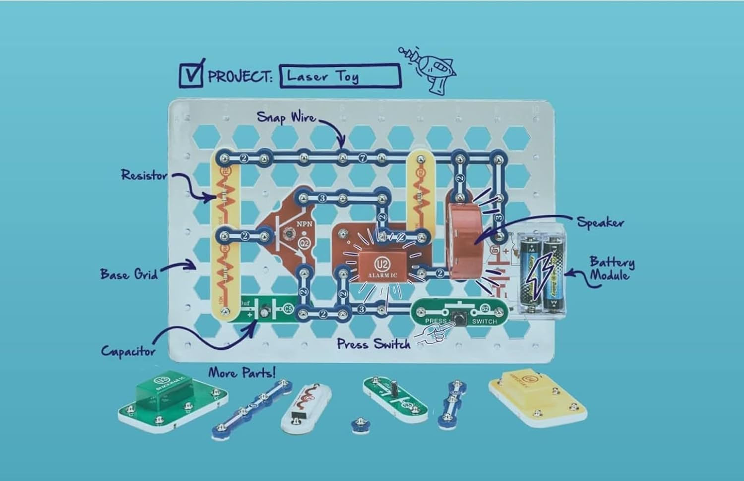 Snap Circuits SC-750 Extreme Electronics Discovery Kit image number 5