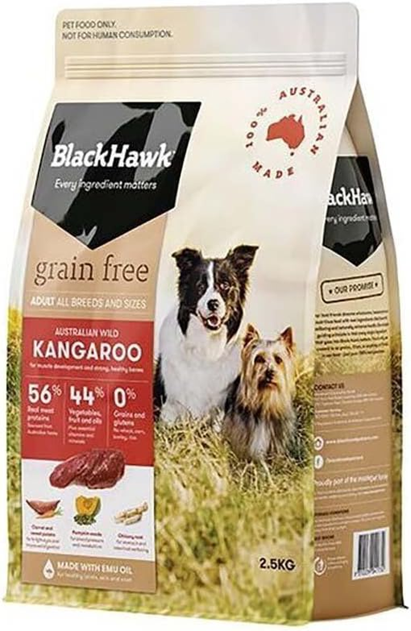 Black Hawk Adult All Breed Grain Free Kangaroo Dry Dog Food 2.5 Kg image number 3