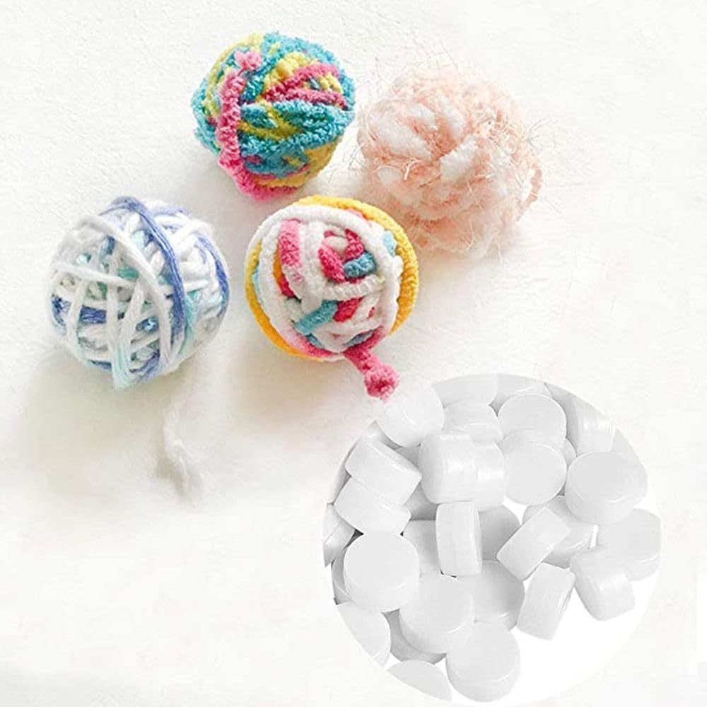 20 Pcs White Rattle Box Noise Maker Insert Squeaker Plastic Ring Box Repair Fix Baby Rattle Accessories, Baby Rattles and Plush Rings (15Mm) image number 1