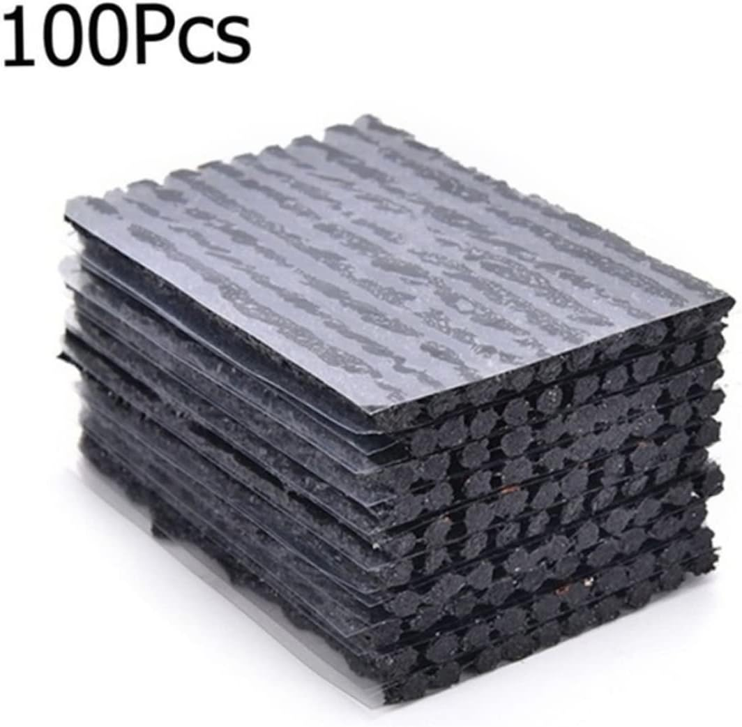 100Pcs Black Car Tubeless Seal Strip 100X3.5Mm Tire Repair Tool Vacuum Automotive Wheel Tire Seal Tape for Puncture Fixing and Maintenance image number 4