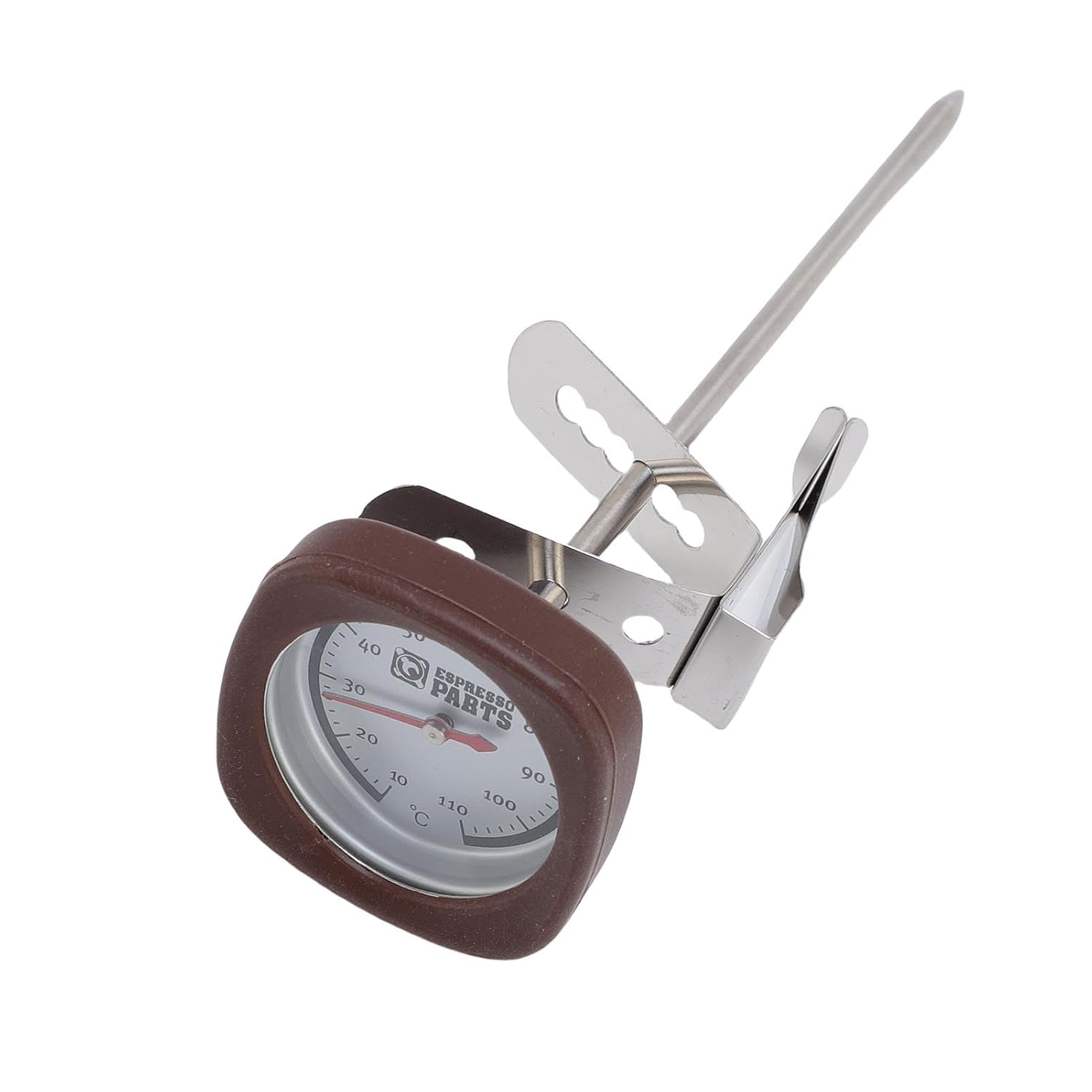 Pomya Read Milk Frothing Thermometer with Clamp/Holder for Coffee Lovers and Baristas 304 Stainless Steel (Red)