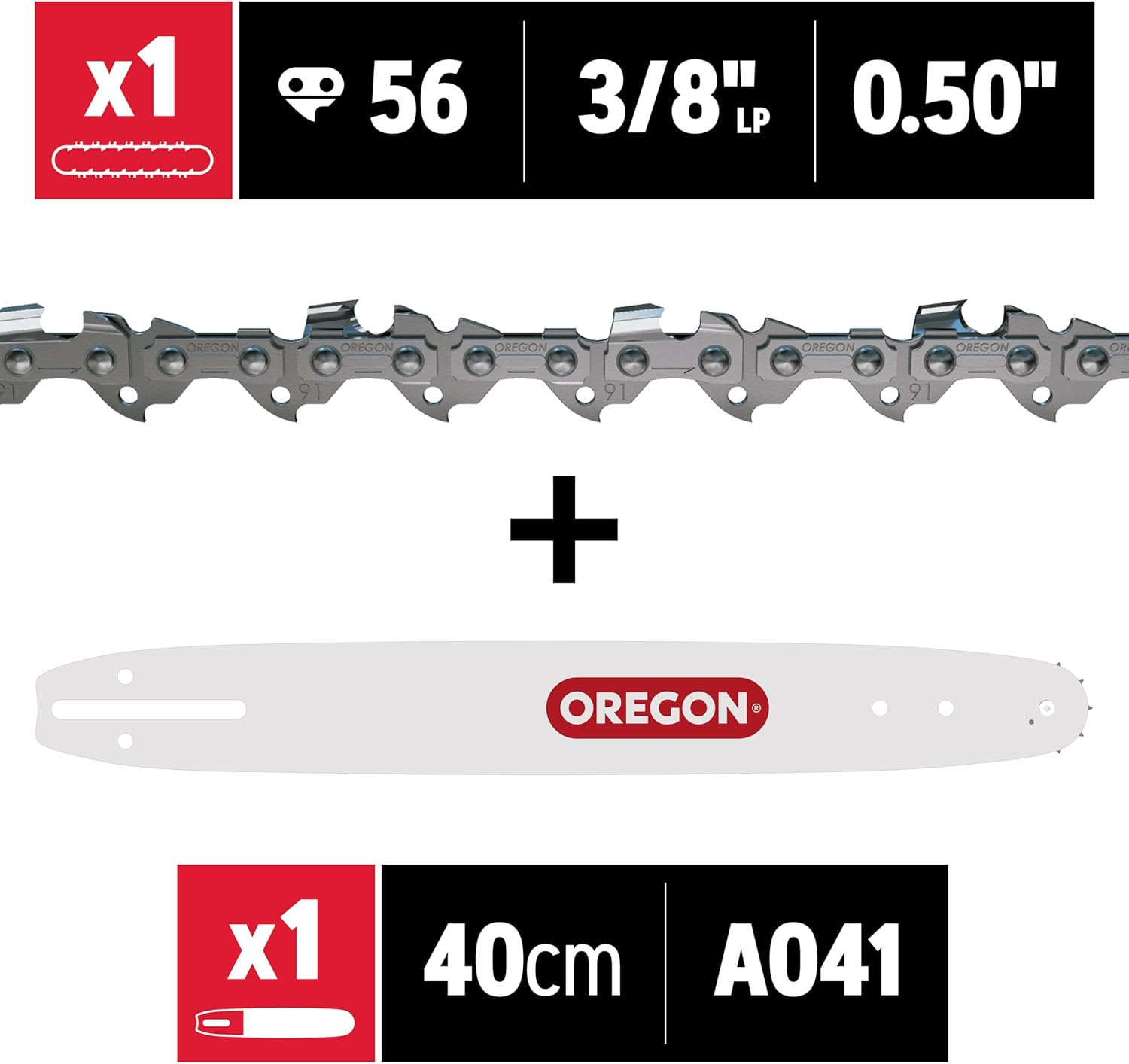 Oregon 27857 16-Inch Bar & 91VG Chainsaw Blade Combination Fits Craftsman, Echo, Homelite, Poulan image number 3