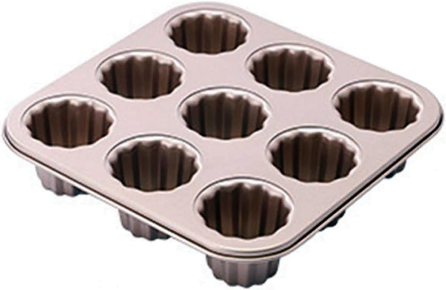 Cannele Baking Mould Carbon Steel Non-Stick Canneles Pan Golden image number 5