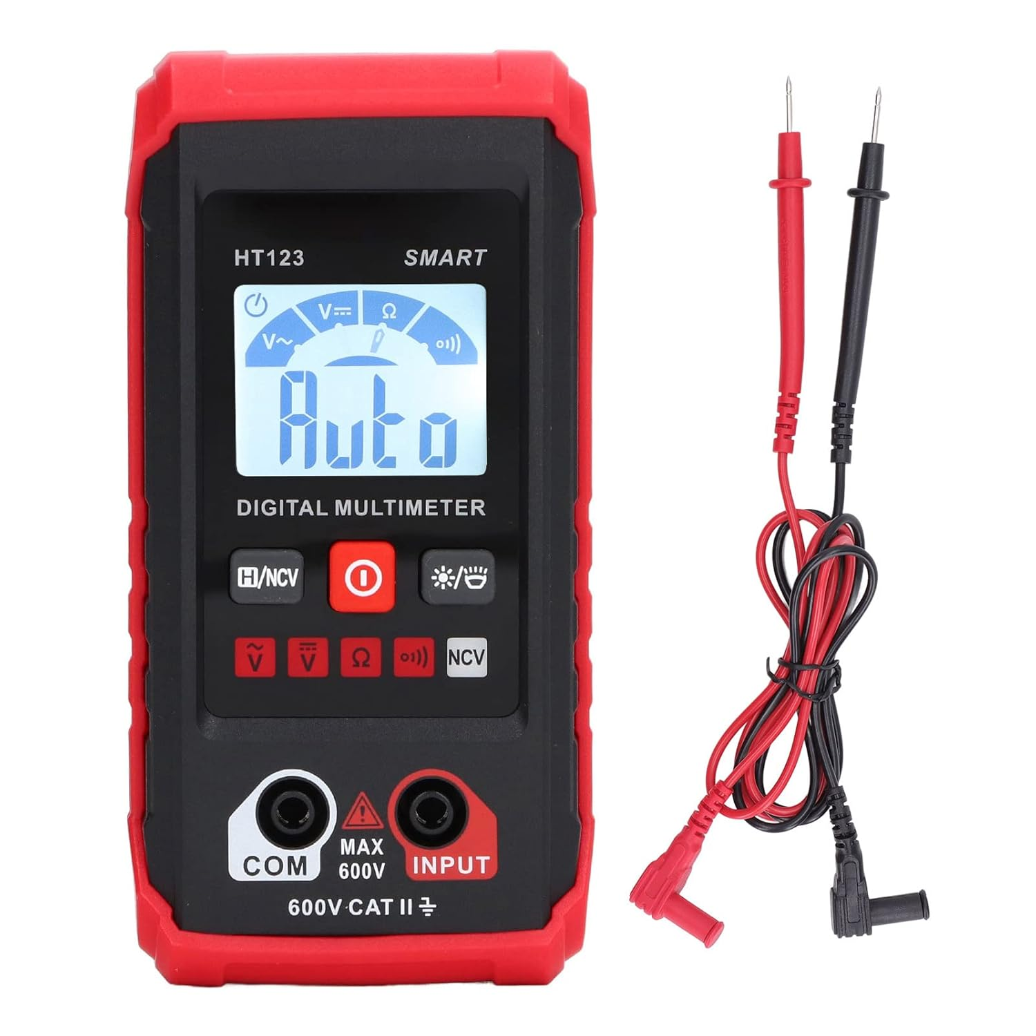 Marhynchus Digital Multimeter Automatic Identification Electrical Tester with LED Backlit Screen for Electricians image number 3