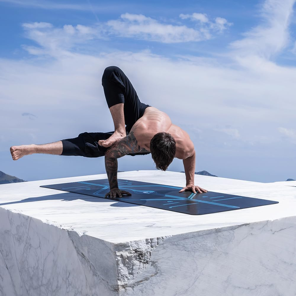 Liforme XL Mountain Yoga Mat &ndash; Free Yoga Bag Included - Patented Alignment System, Warrior-Like Grip, Non-Slip, Eco-Friendly, Sweat-Resistant, Long, Wide, 4.2Mm Thick Mat for Comfort image number 3