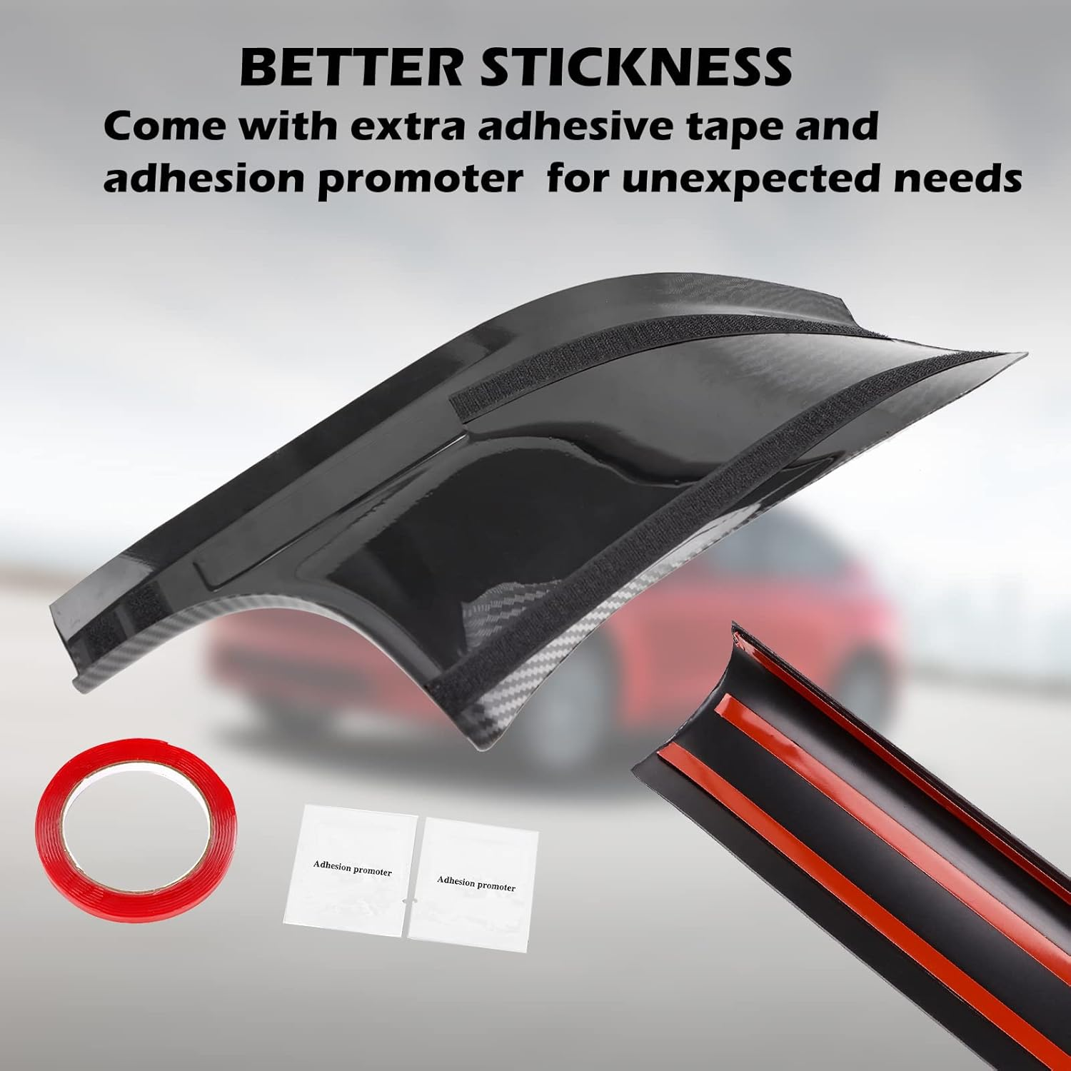 FLAMPETUS Door Sill Protector for Tesla Model Y, 4 Pieces Door Entry Protectors Strips for Inner Side, Tesla Model Y Accessories 2021 2022 2023 for 5-Seater, Glossy Carbon Fiber Pattern image number 2