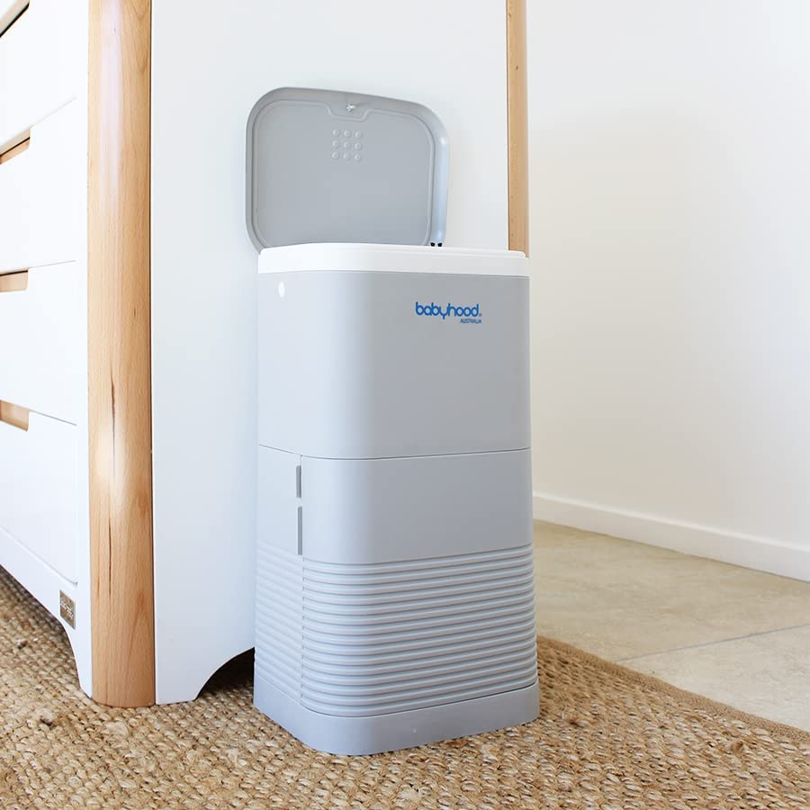 Babyhood Nappy Disposal Bin, Grey image number 2