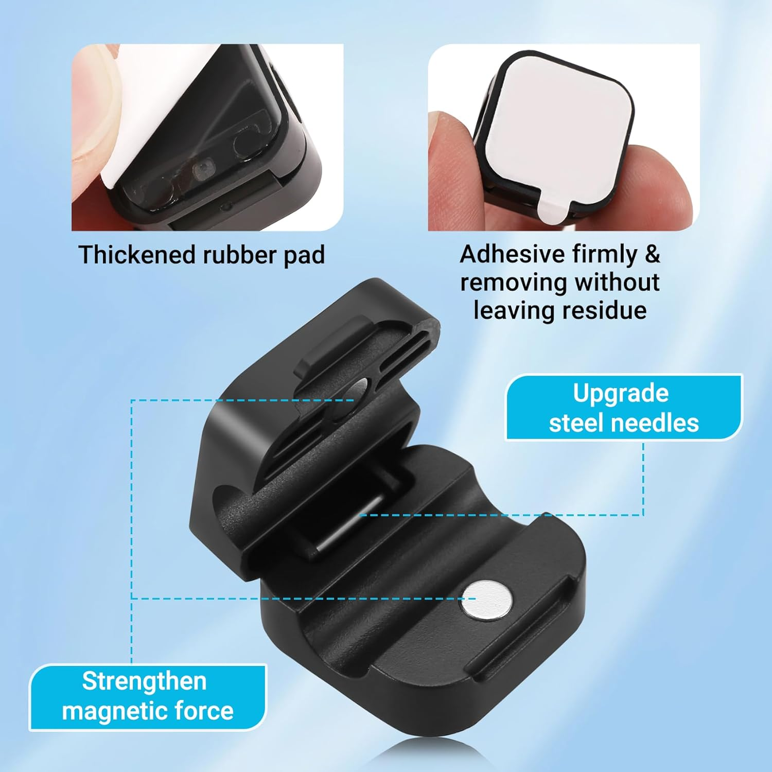 Hcskoss 8 Pack Magnetic Cord Organizer,Magnetic Cable Clips Cable,Smooth Adjustable Easy Secure Cable Management,Magnetic Cord Holder,Wire Holder Keeper Organizer for Home,Office,Car,Desk image number 5