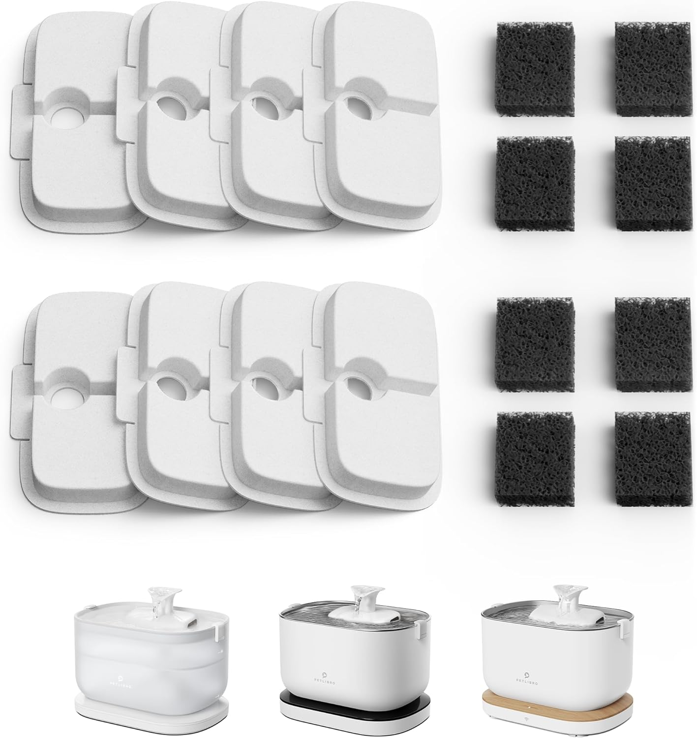 PETLIBRO Cat Fountain Filter Pack of 8 for Dockstream Drinking Fountain for Cats image number 5