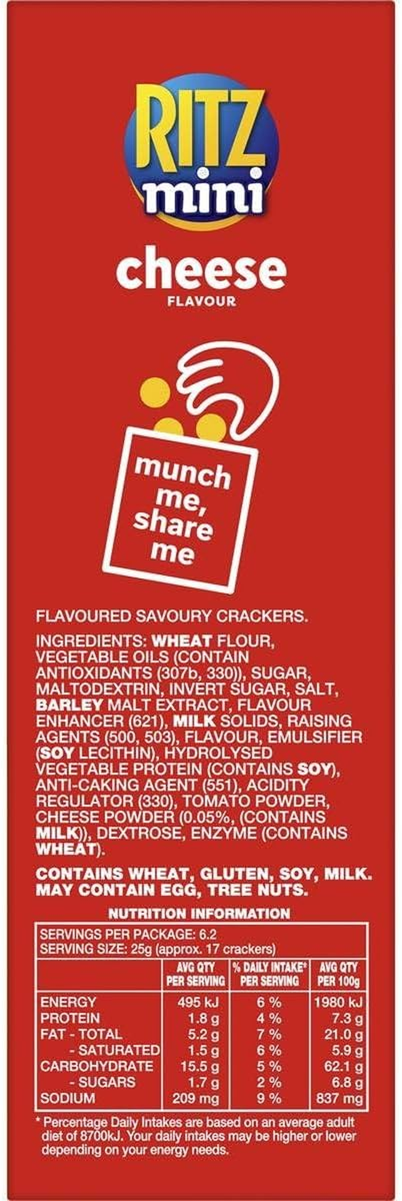 Ritz Mini Cheese Crackers Biscuits 155 G image number 2