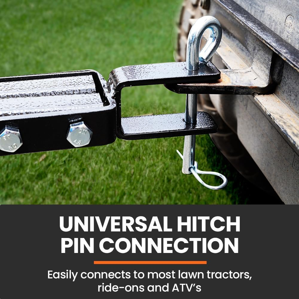 Plantcraft Tow behind Lawn Roller Spike Aerator 36" Wide, Universal Hitch for Ride on Mower, Garden Tractor image number 5