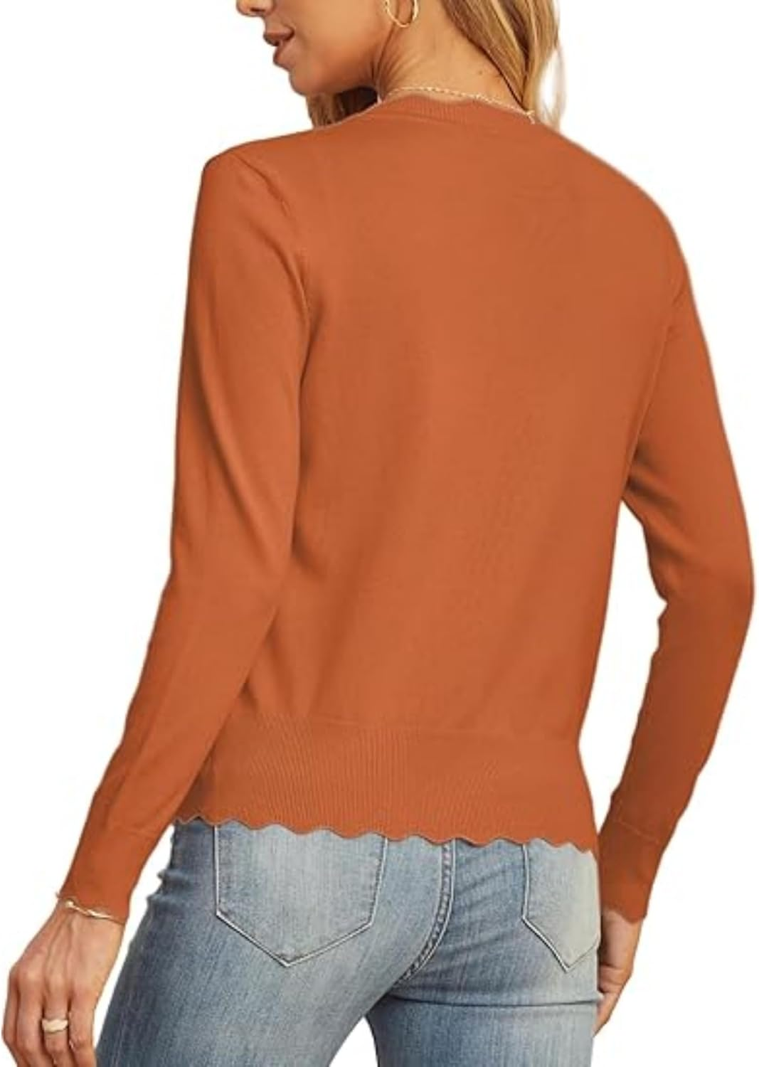 Womens Cropped Cardigan Knit Shrugs Dresses Tops V Neck Button down Cardigans Sweaters Slim Cropped Cardigan image number 1