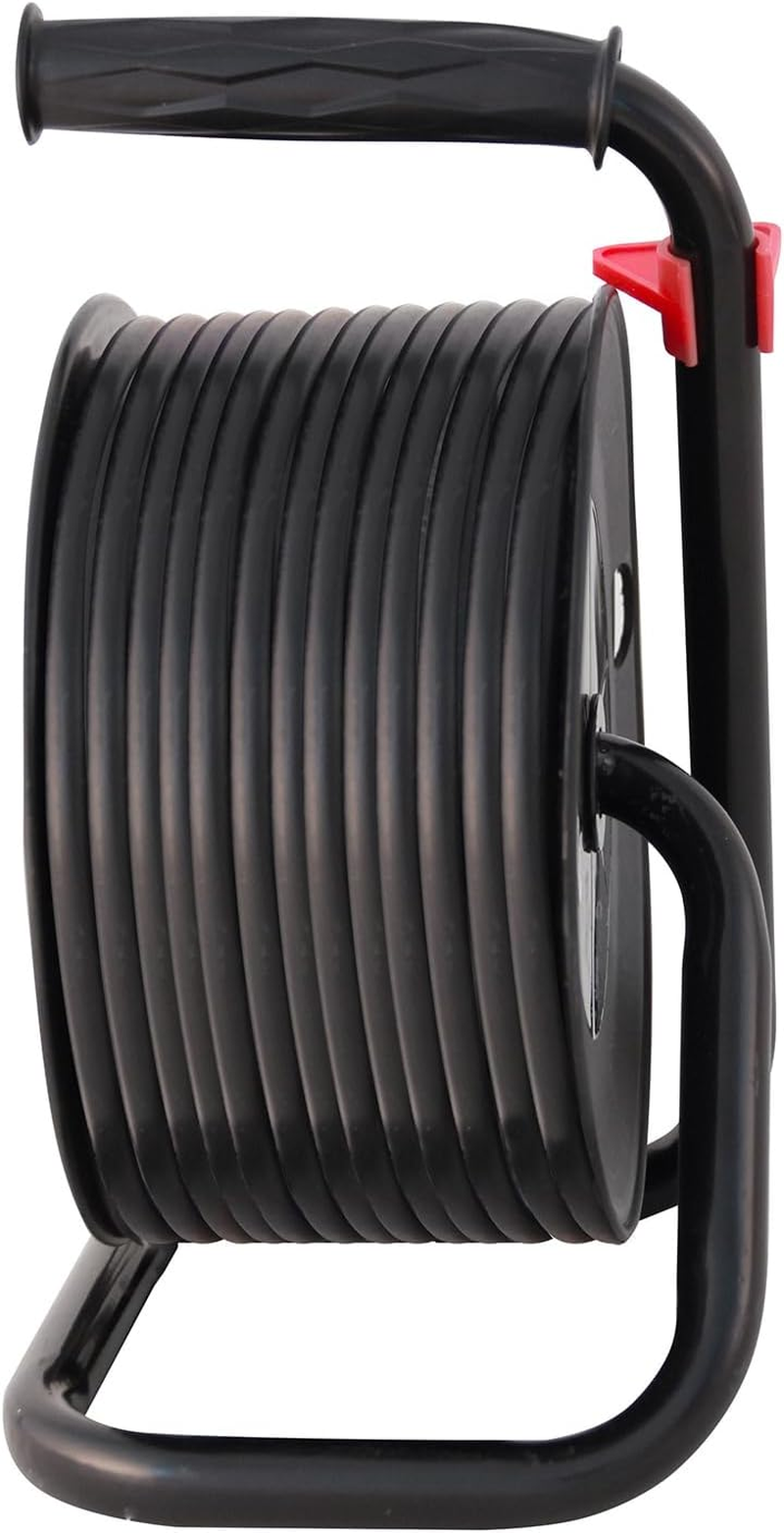 Velamp REEL-FR-15 15M Extension Cable with Reel 4 Sockets 16A Section 3G1.5Mm2 Black and Red image number 4