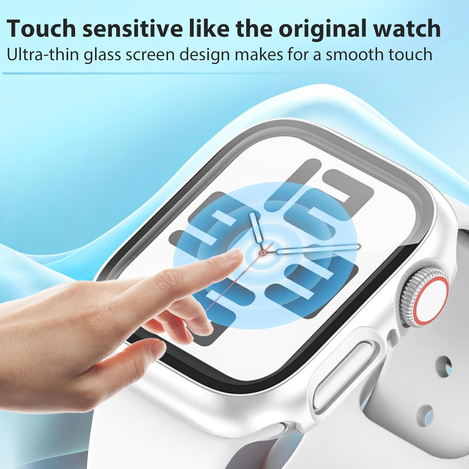 Luyialvals Case for 40Mm Apple Watch SE 3(2025)/SE 2/Se/Series 6/5/4 with Tempered Glass Screen Protector,Protective Bumper and Slim Face Cover for Iwatch 40 Mm,2 Packs,Starlight image number 4