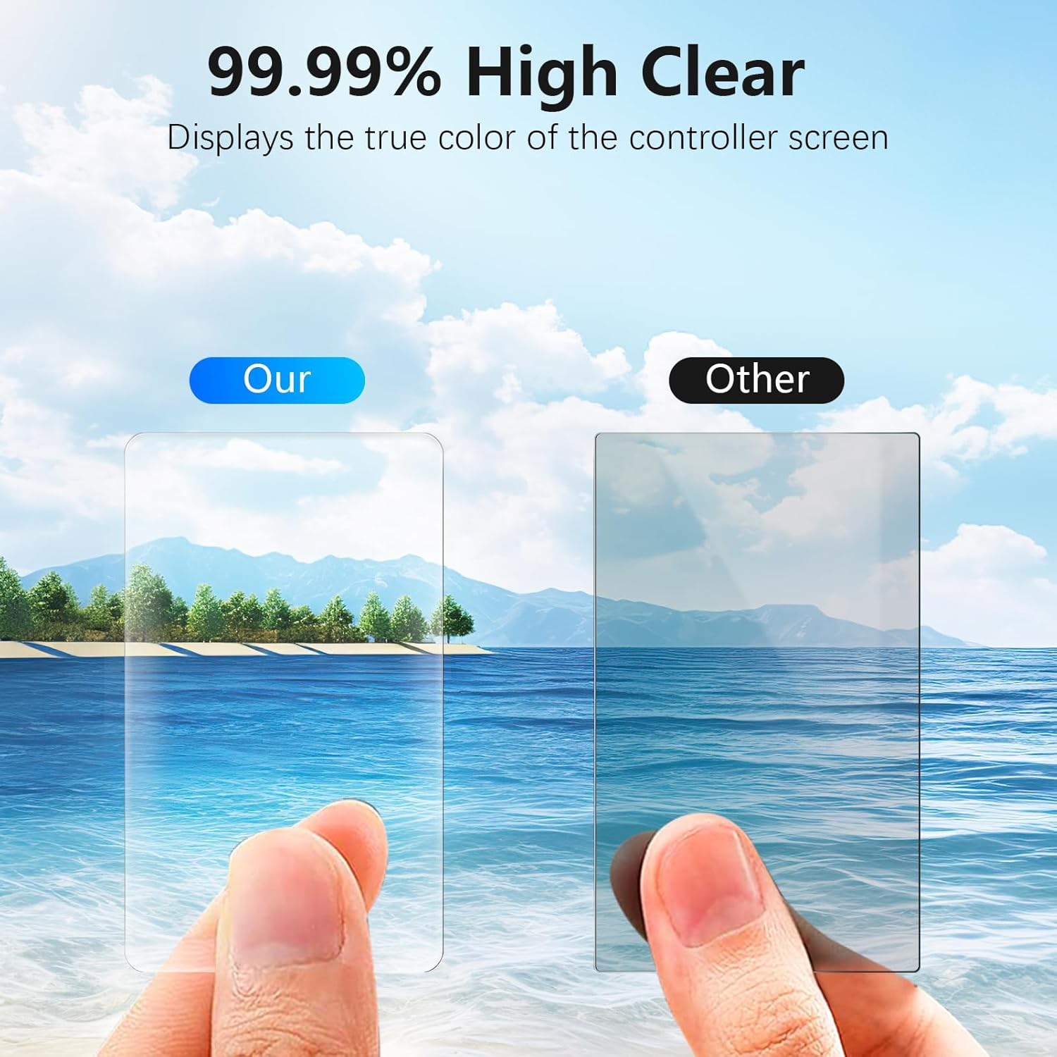 AMAZEAR Lens Screen Protector for DJI Osmo Action 5 Pro Accessories (2Sets-8Pack), Action5 Pro Tempered Glass Screen Protector with Silicone Lens Cap, 9H, HD, Scratch Resistant, Bubble-Free image number 4