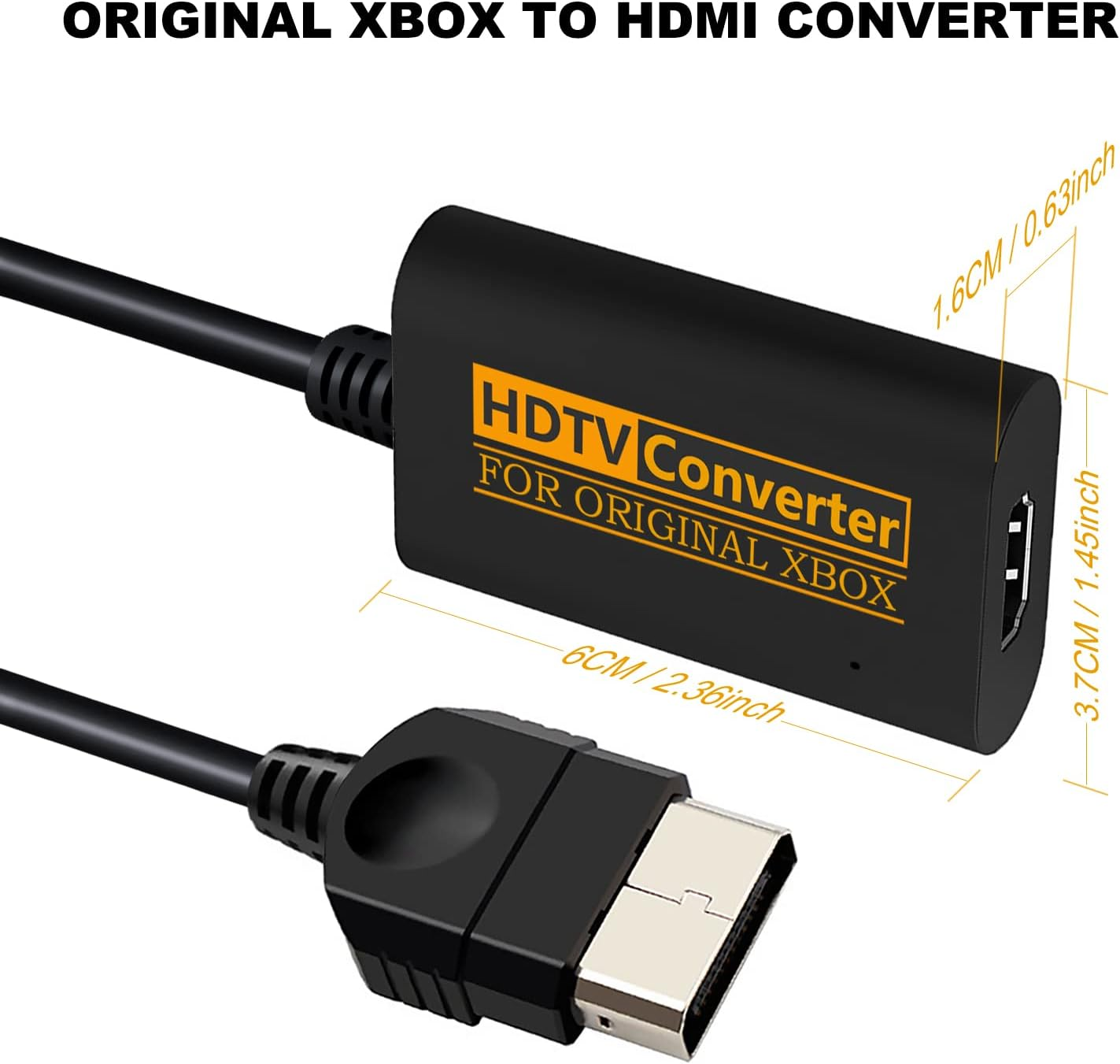 Jadebones [Ypbpr Signal Output] Original Xbox to HDMI Adapter, HD HDMI Cable, Component to HDMI Converter for Original Xbox Console