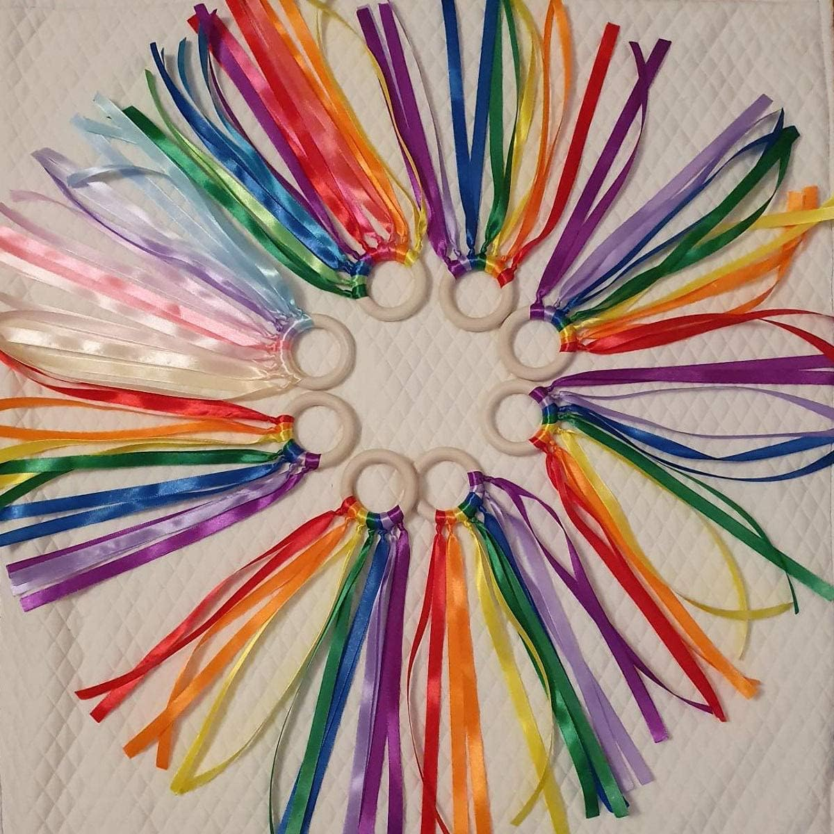 Natural Wooden Rings, 30 Pcs Macrame Rings, 50Mm/2Inch Loops for Crafts Jewelry Making DIY Project image number 6