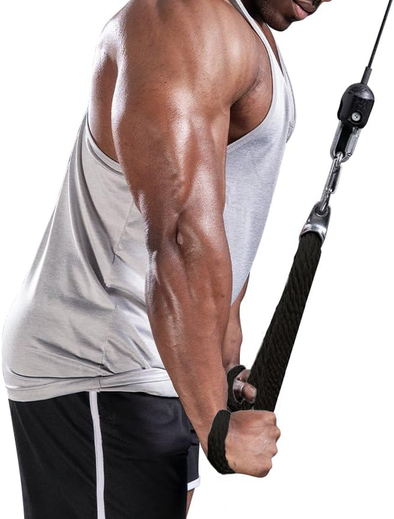 Tricep Rope 39 Inches Tricep Rope Cable Attachment &ndash; Tricep Pull down Rope for Cable Machine, Easy to Grip & Non-Slip Cable Attachment for Gym Workout Exercise image number 2