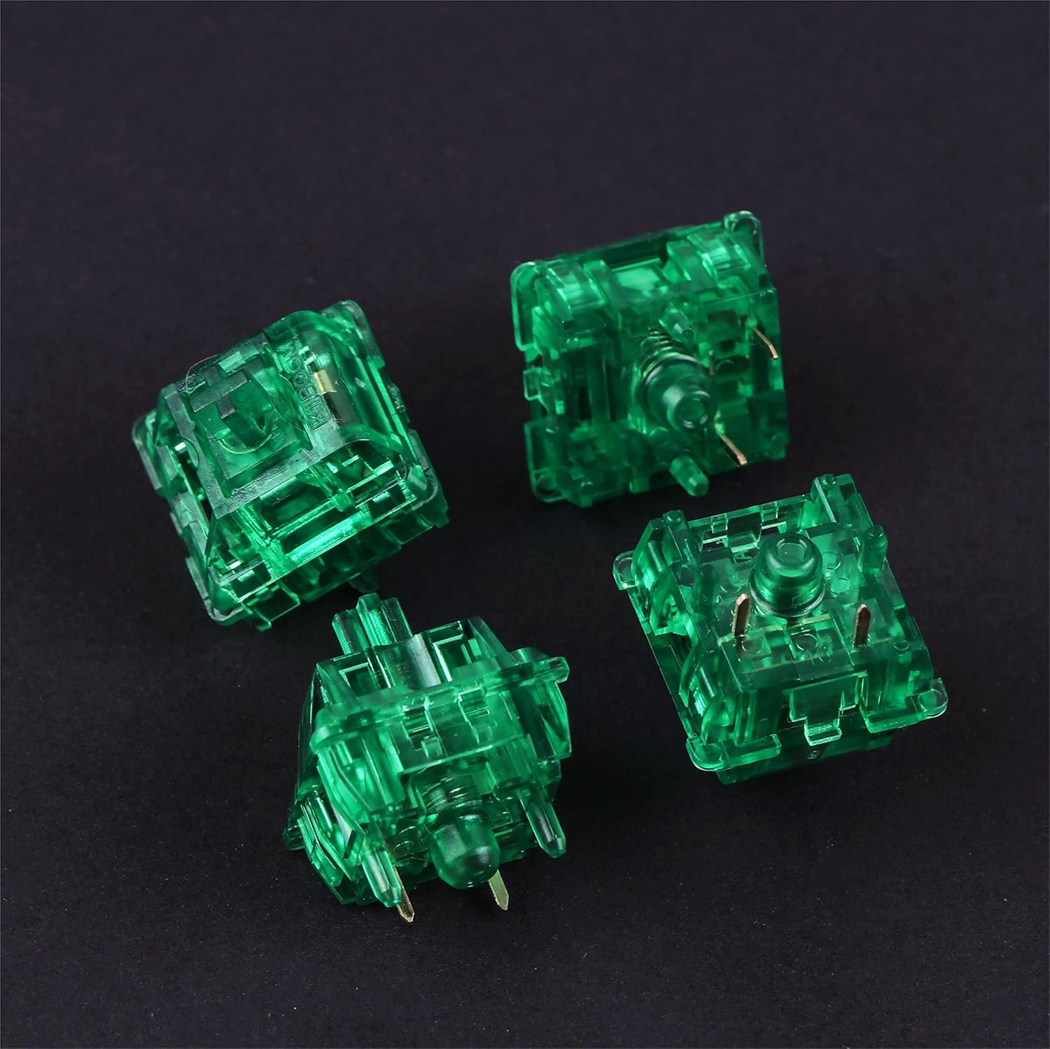 Kiiboom Linear 48Gf Emerald Mechanical Keyboard Switch, 5 Pin Switch with PC Stem, Translucent PC Housing, 35 Pieces for Gaming DIY Keyboard image number 1