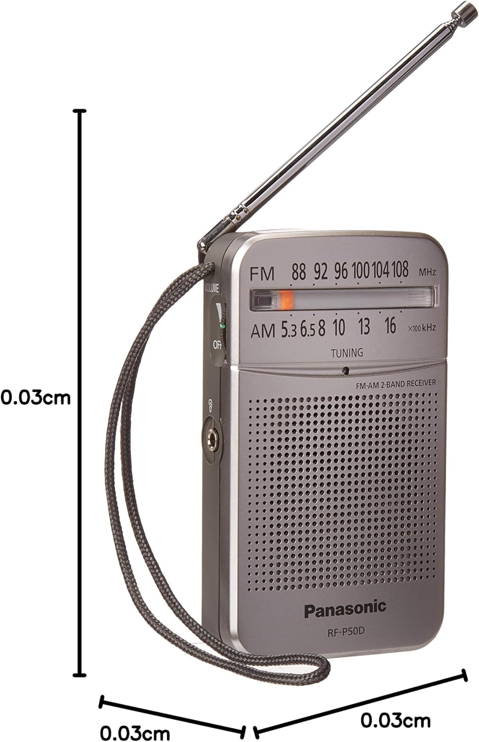 Panasonic Rf-P50 Ac/Battery Operated Am/Fm Portable Radio image number 3