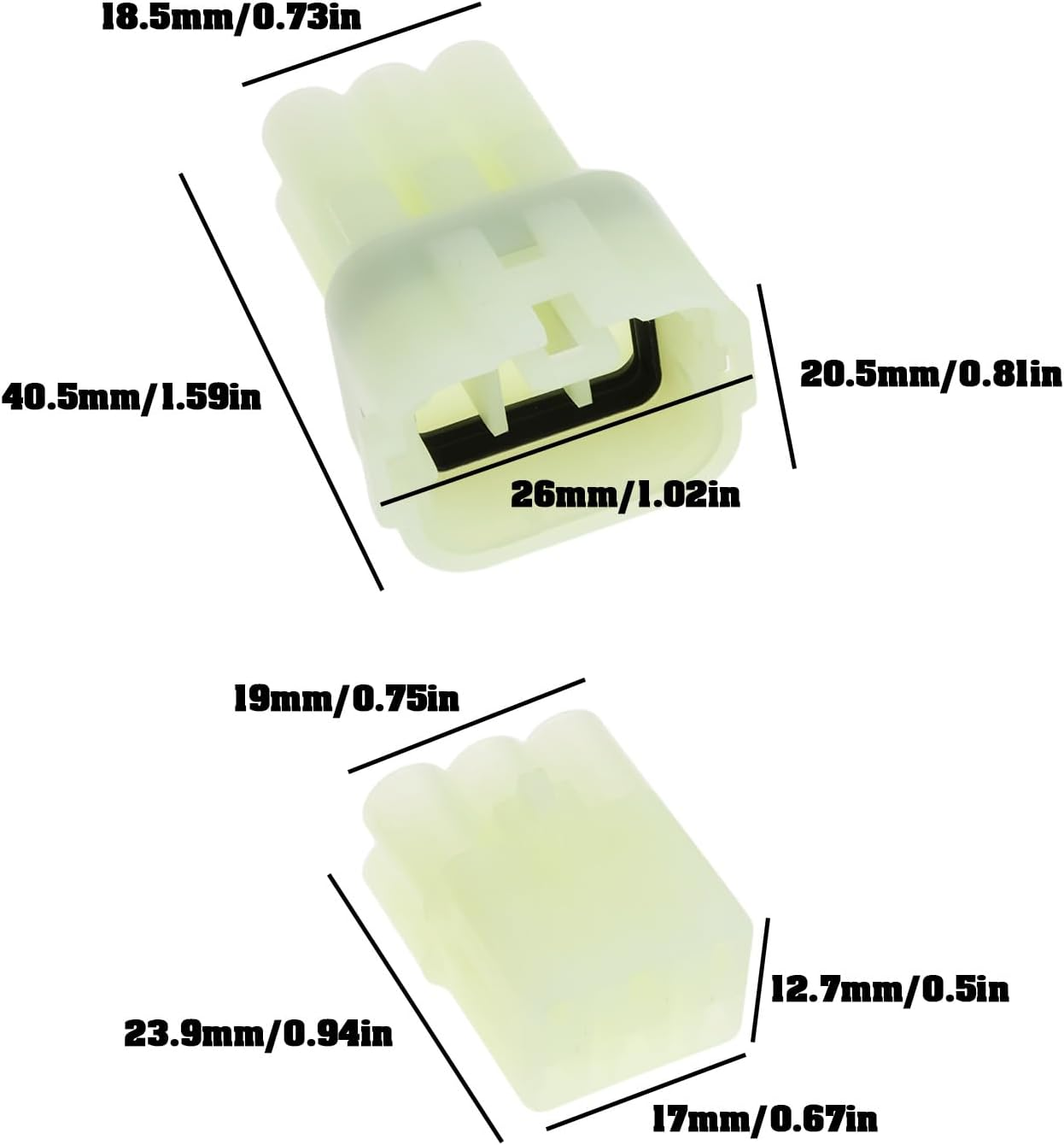 VGOL 2 Pairs 6Pin Motorcycles Sealed Electrical Connectors 6189-6171 6180-6181 Compatible with Sumitomo HM 090 image number 1