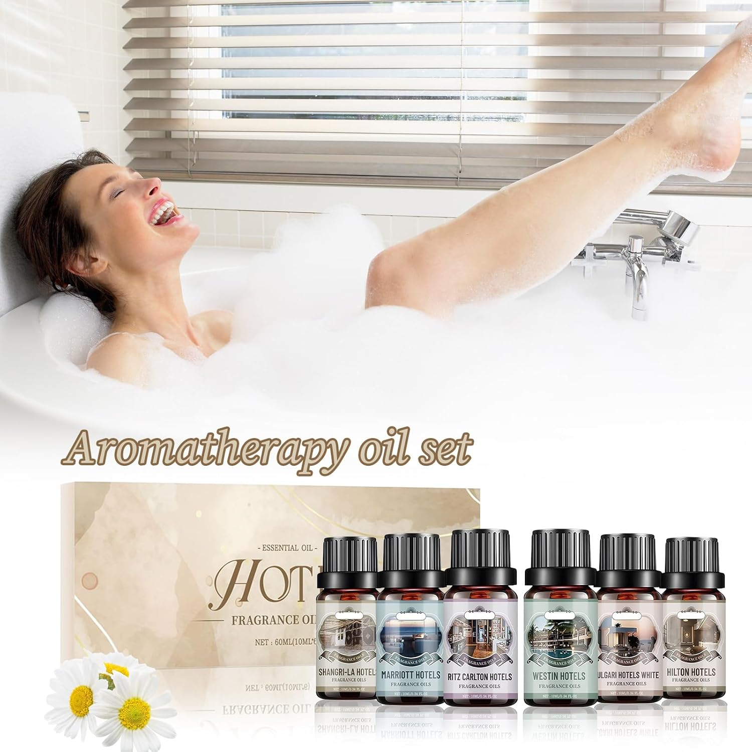 Fragrance Oil - 6 Pieces 10Ml Diffuser for Long-Lasting Aromatherapy, Multi-Purpose Use with Soap Making, Room Scent, Scented Oil for Hotel, Home, Bedroom, Car, Spa image number 2