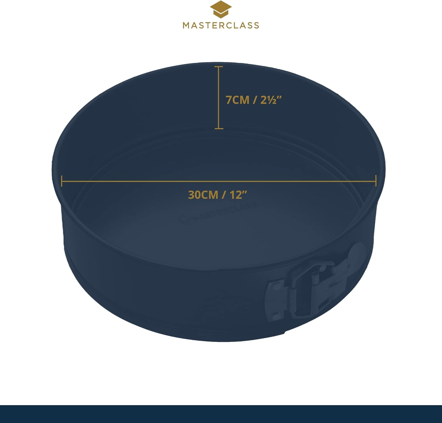 Masterclass KCMCHB45 30 Cm Springform Cake Tin with Loose Base and PFOA Non Stick, Robust 1 Mm Carbon Steel, 12 Inch Extra Large round Pan, Grey - 20 Cm image number 5
