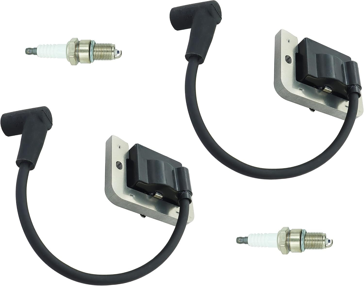2 Pack 32-584-06-S Ignition Coil Module for Kohler KT600 KT610 KT715 KT725 KT730 KT735 KT740 ZT710 ZT720 ZT730 Lawn Mover Engine with Spark Plug image number 3