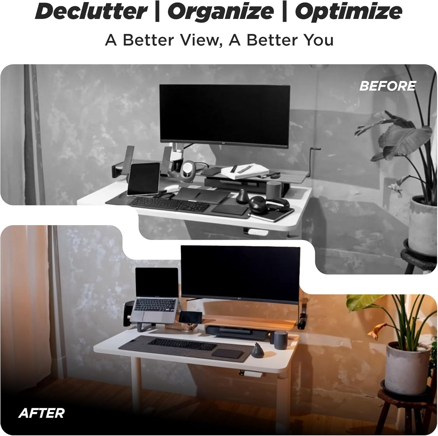 ULTRARM Moodular Add-Ons Headphone Stand [Accessory Only - Requires Moodular Wooden Monitor Stand Slide Rails for Use] Black MSA-HS image number 2