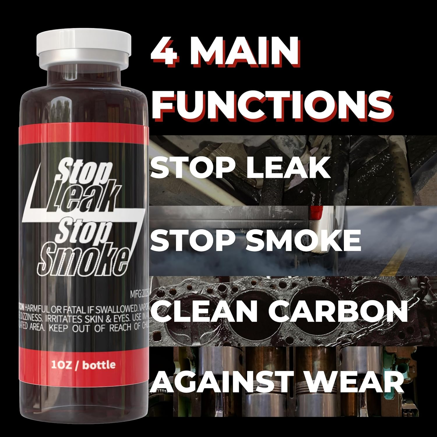 Engine Oil Stop Leak 30Ml &ndash; Engine Treatment Additive for Oil Leaks and Smoke Reduction, No Engine Dismantling Required image number 5