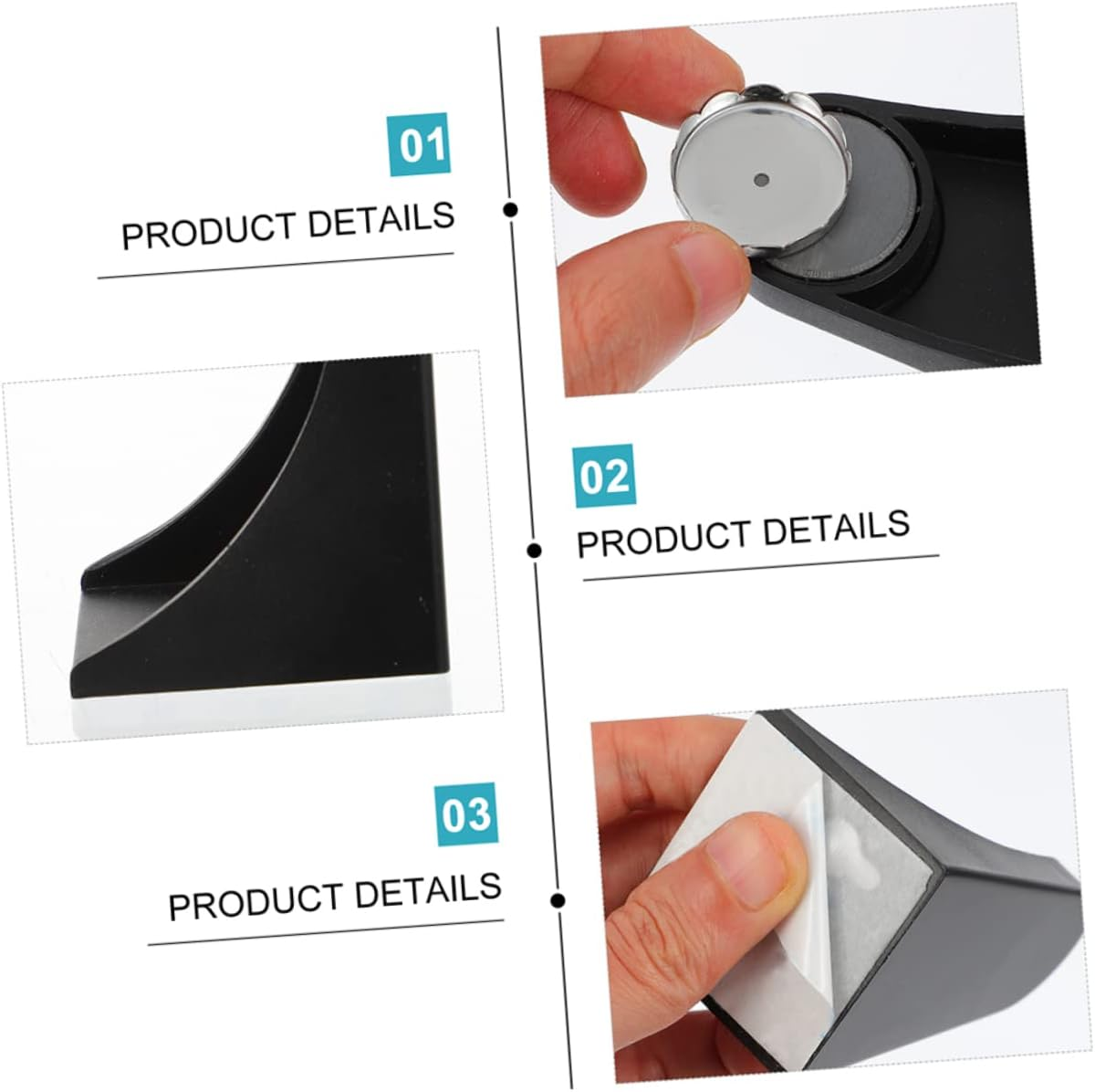 TOPPERFUN 2Pcs Bathroom Gadget Magnetic Soap Rack Wall Mount Soap Holder Shower Holder Storage Organization image number 6