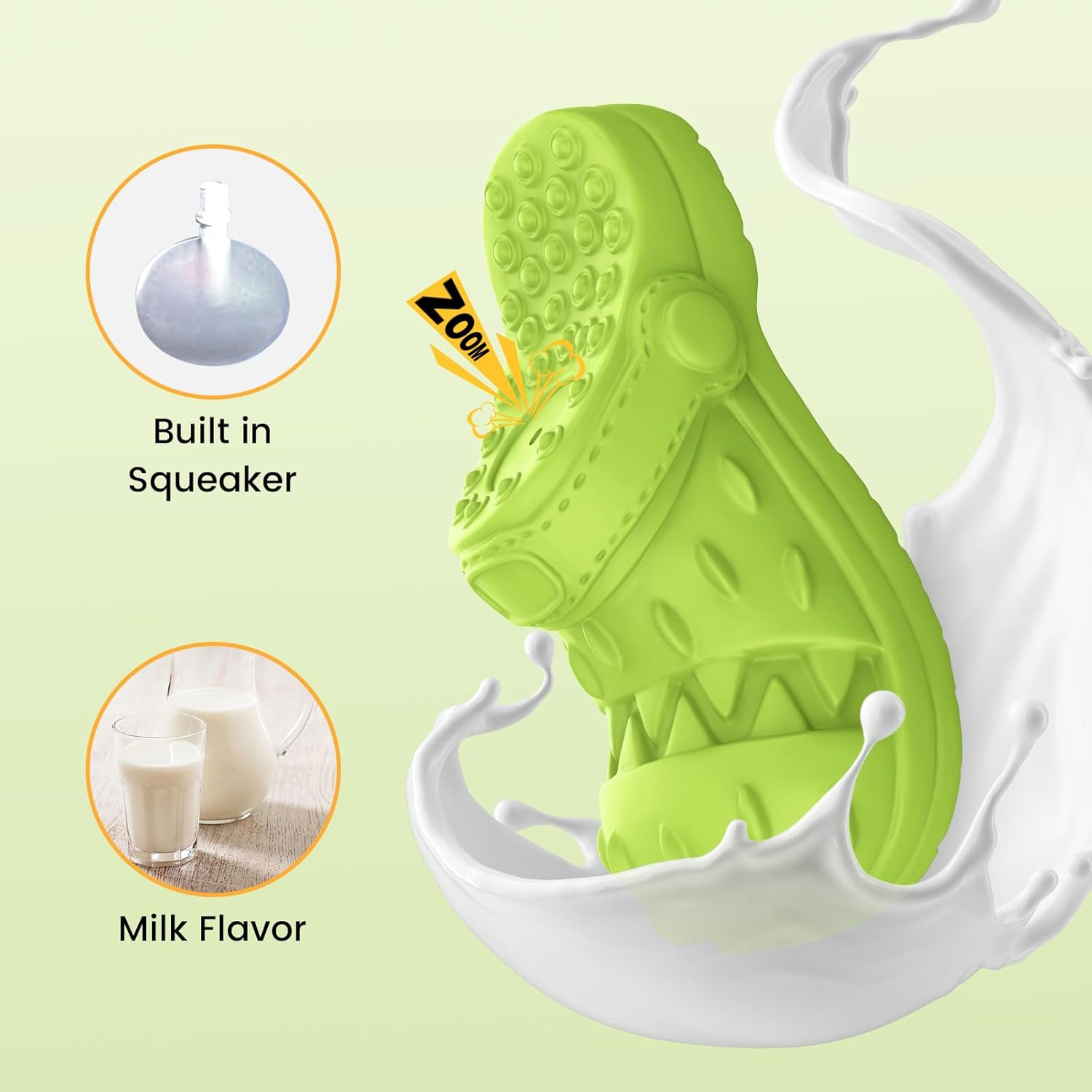 MASBRILL Natural Rubber Dog Chew Toy, Squeaky, Heavy Duty, Super Chewer, Large Dogs image number 4