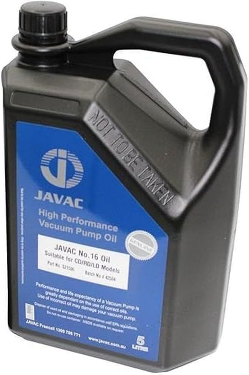 High Performance Vacuum Pump No. 16 Oil 5 Litre