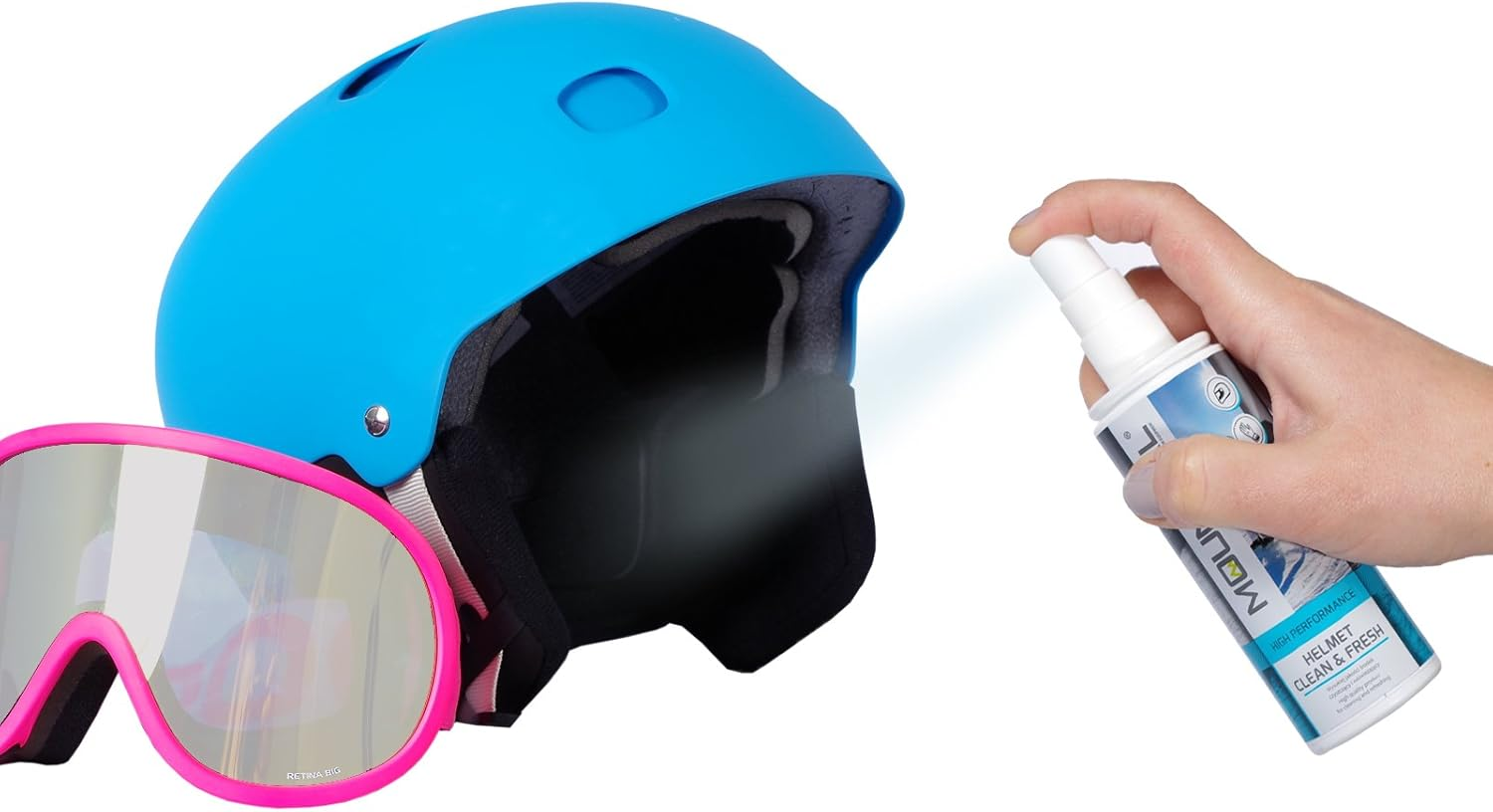 Helmet Clean & Fresh, Helmet Cleaner and Sanitiser, Dermatologically Tested, by Mountval
