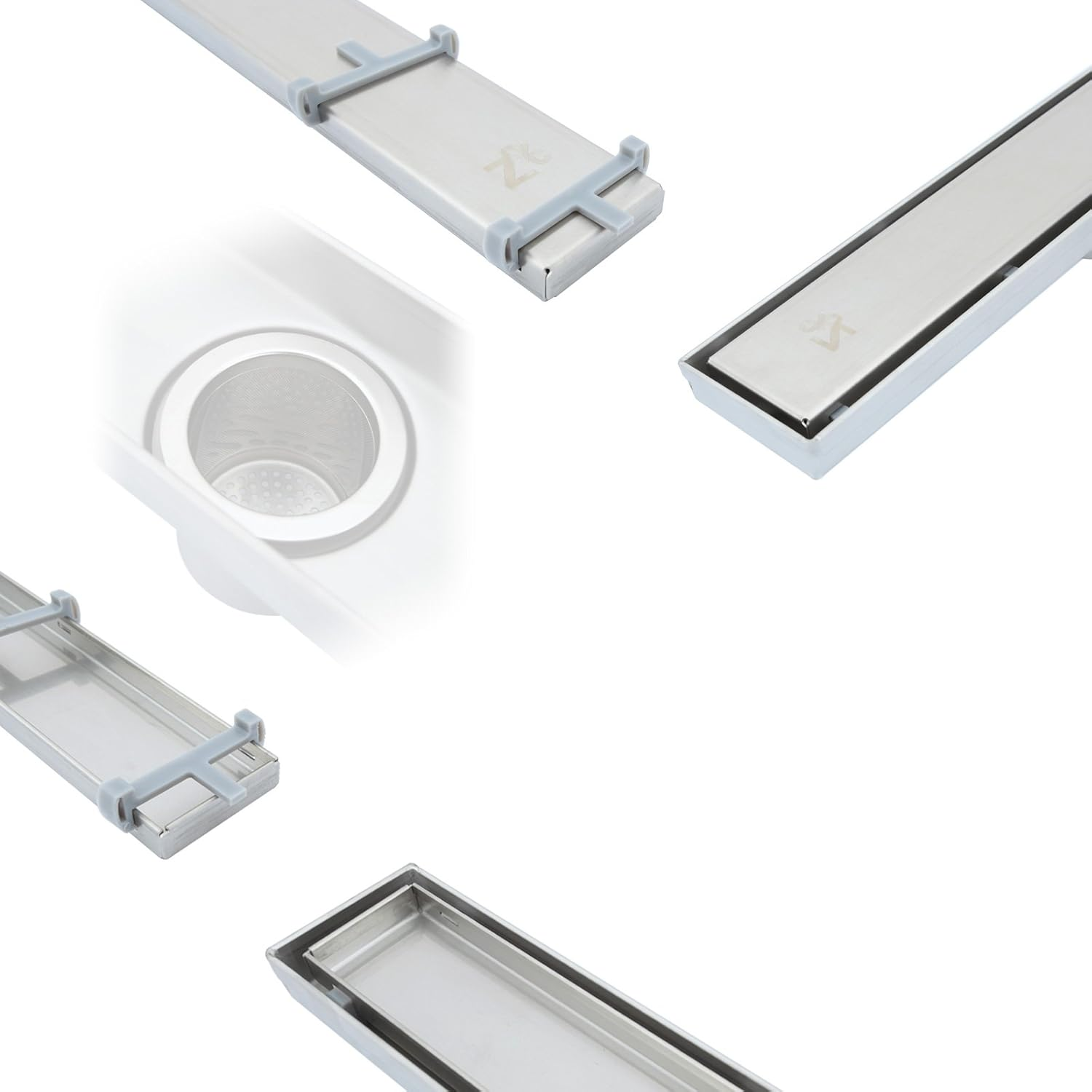 ZOIC Linear Stealth Tile Insert Floor Grate Bathroom Shower Waste Drain-304 Stainless Steel (1000MM)