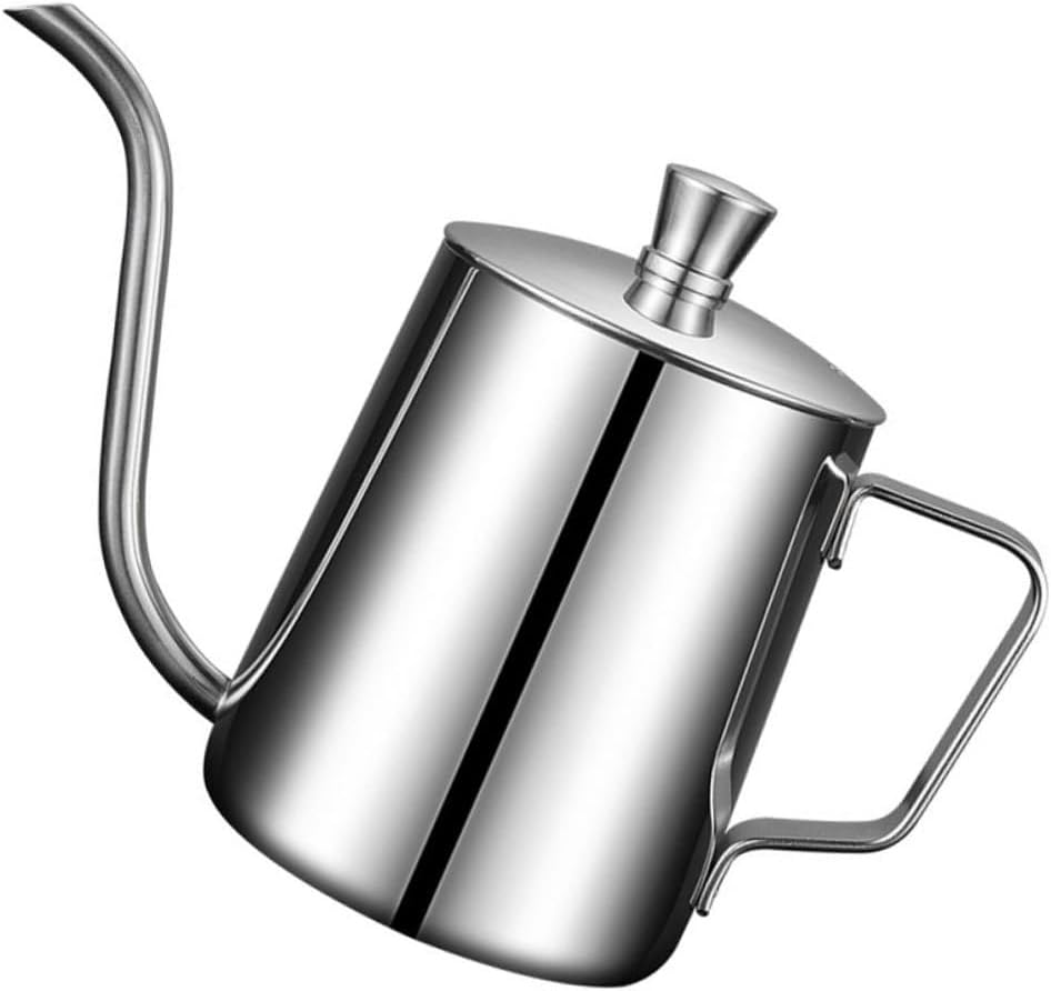 TOPPERFUN Stainless Steel Mini Kettle with Lid High Temperature Resistant Coffee and Tea Pot for Kitchen Office Cafe Ergonomic Handle Anti-Scald Breathable Cover Easy to Clean image number 3