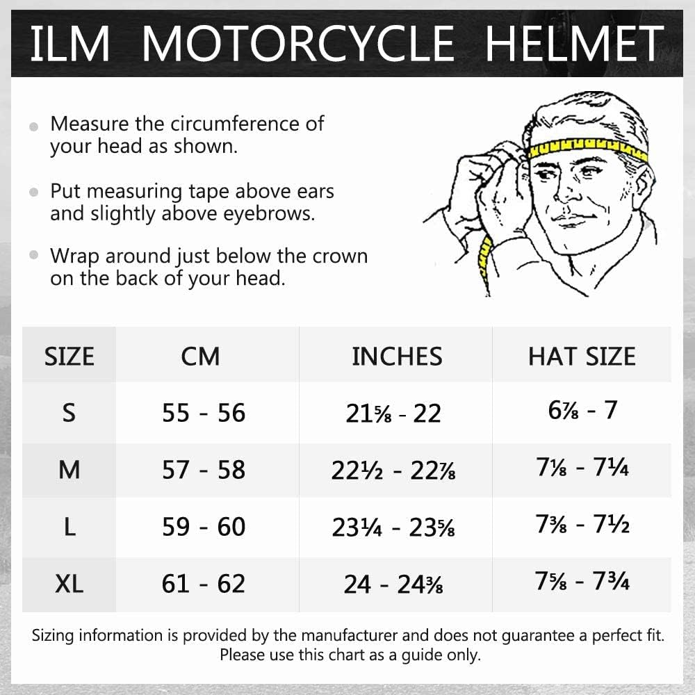 ILM Motorcycle Motorbike Helmet Full Face Extra Tinted Lens Detachable Winter Neck Scarf Motorcross Helmets DOT Model 313 (L, Matte Black) image number 5